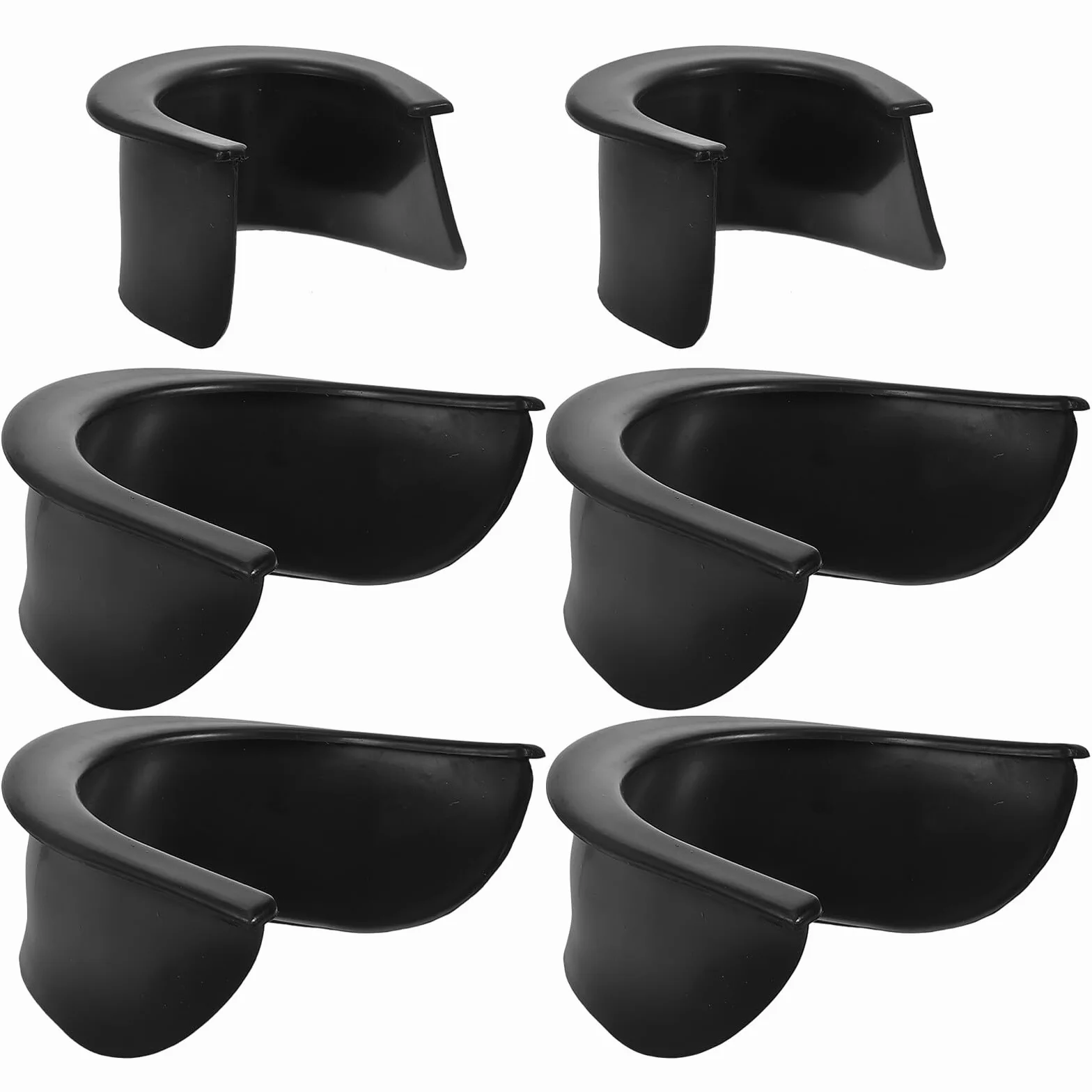 HANABASS Revestimientos de Bolsillo para Mesa de Billar Plástico Negro 6 Piezas