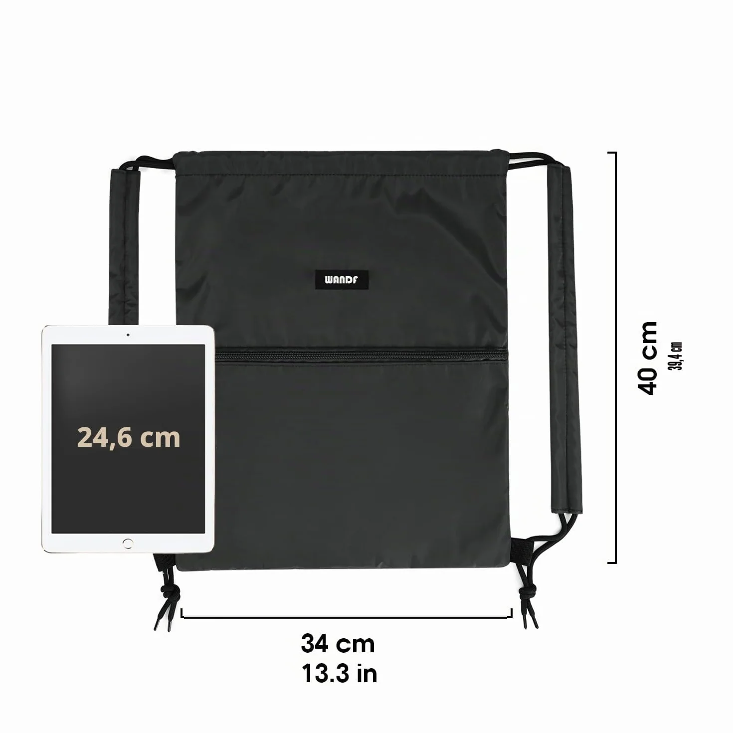 WANDF Mochila de Gimnasio con Cordones Ajustable y Acolchado para Hombres y Mujeres