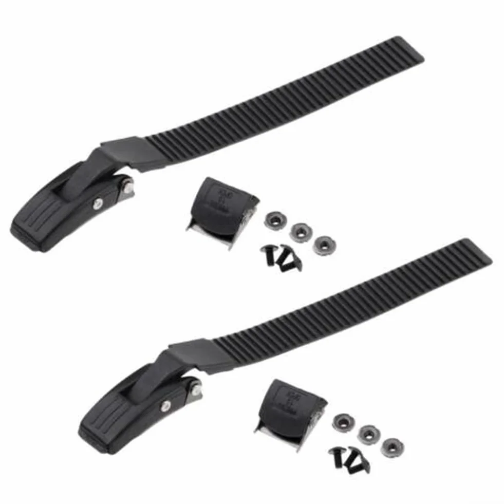 Juego de hebillas de correa de patinaje en línea, PP con tornillos, tuercas, repuesto para patines, negro, 2 paquetes