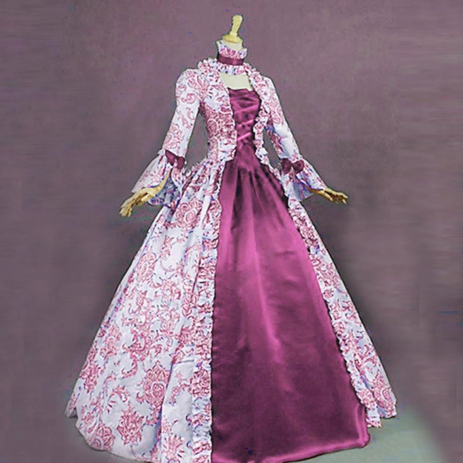 Disfraz de Halloween para adulto, diseño barroco, para mujer, hombre, vampiro, renacentista, medieval, noche, carnaval, princesa, rey mascarada de lujo A45