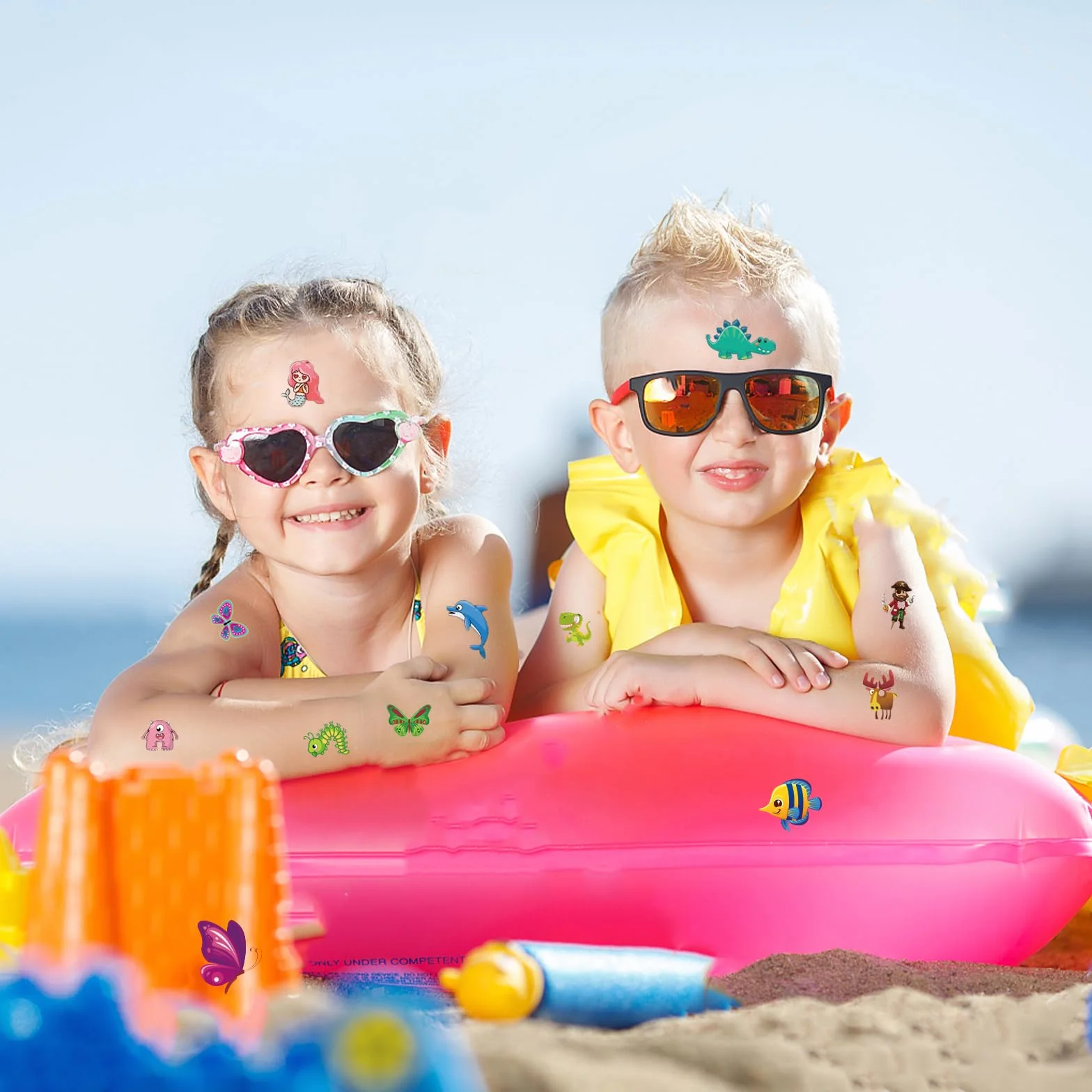 Fhlbestyu Tatuajes Temporales Niños 350+, Tatuajes Niñas Unicornio Sirena Mariposa Regalo de Decor Fiesta Para Niños Tattoos Infantiles Regalos de Fiesta Cumpleaños Impermeables