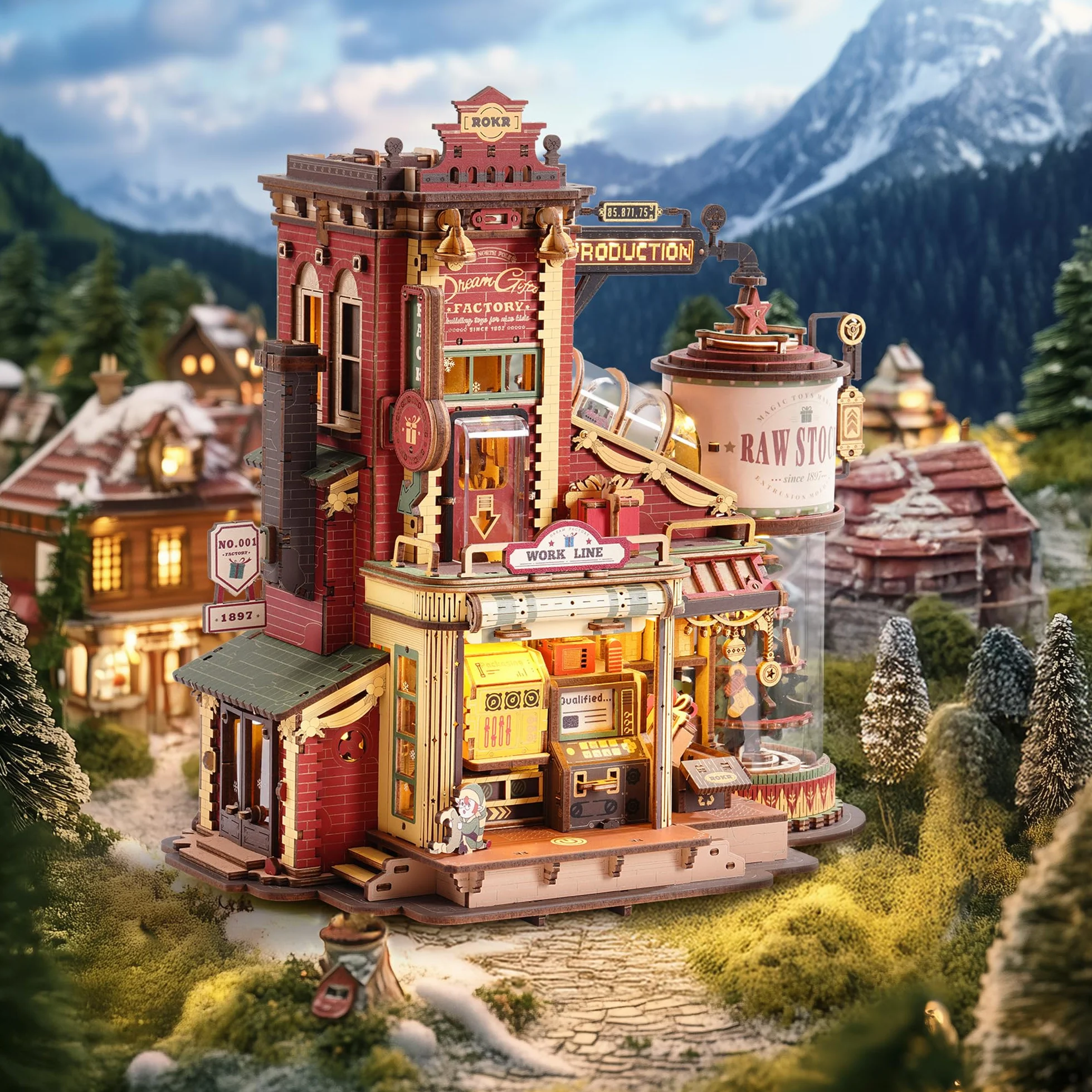 ROKR - Kits de construcción de madera 3D para adultos, rompecabezas mecánicos 3D de madera Regalo de ensueño de la fábrica, kits de modelo musical para adultos para construir, regalo de ensueño de la