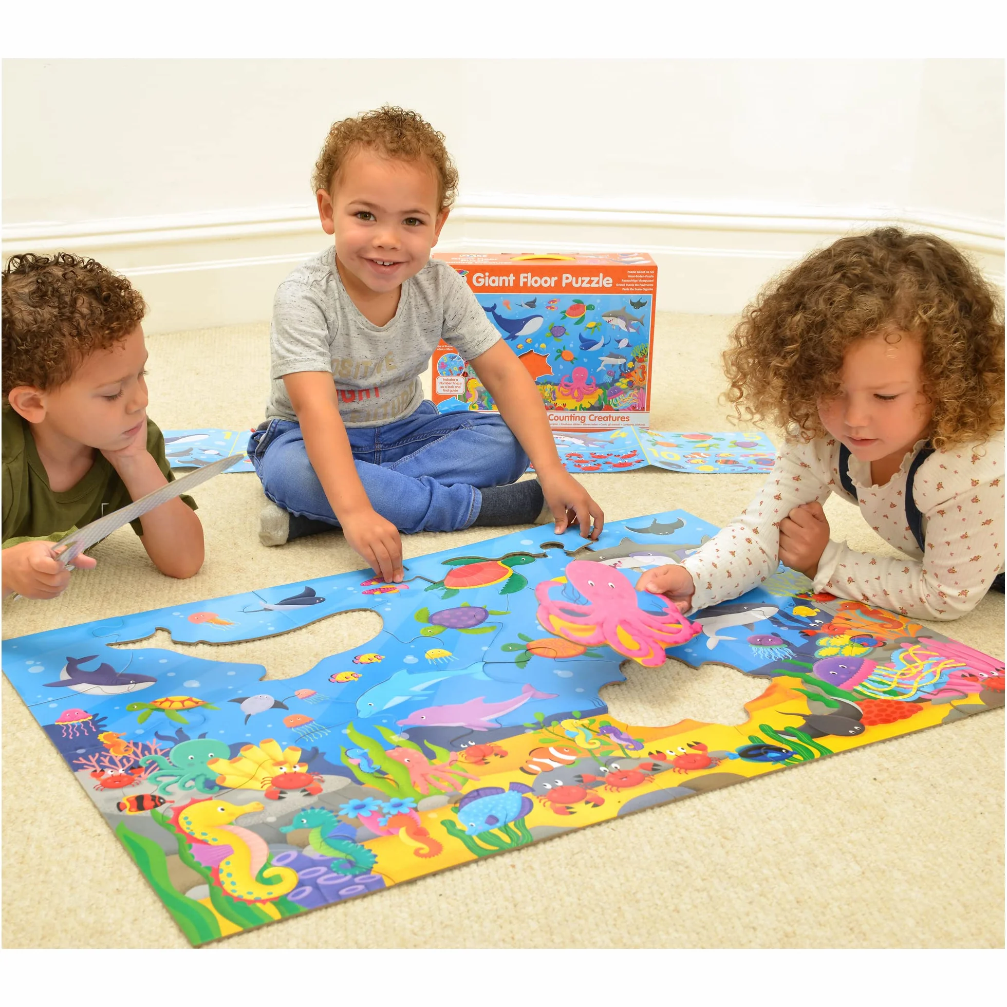 Galt Toys, Giant Floor Puzzle - Counting Creatures, Floor Puzzles for Kids, Ages 3 Years Plus
