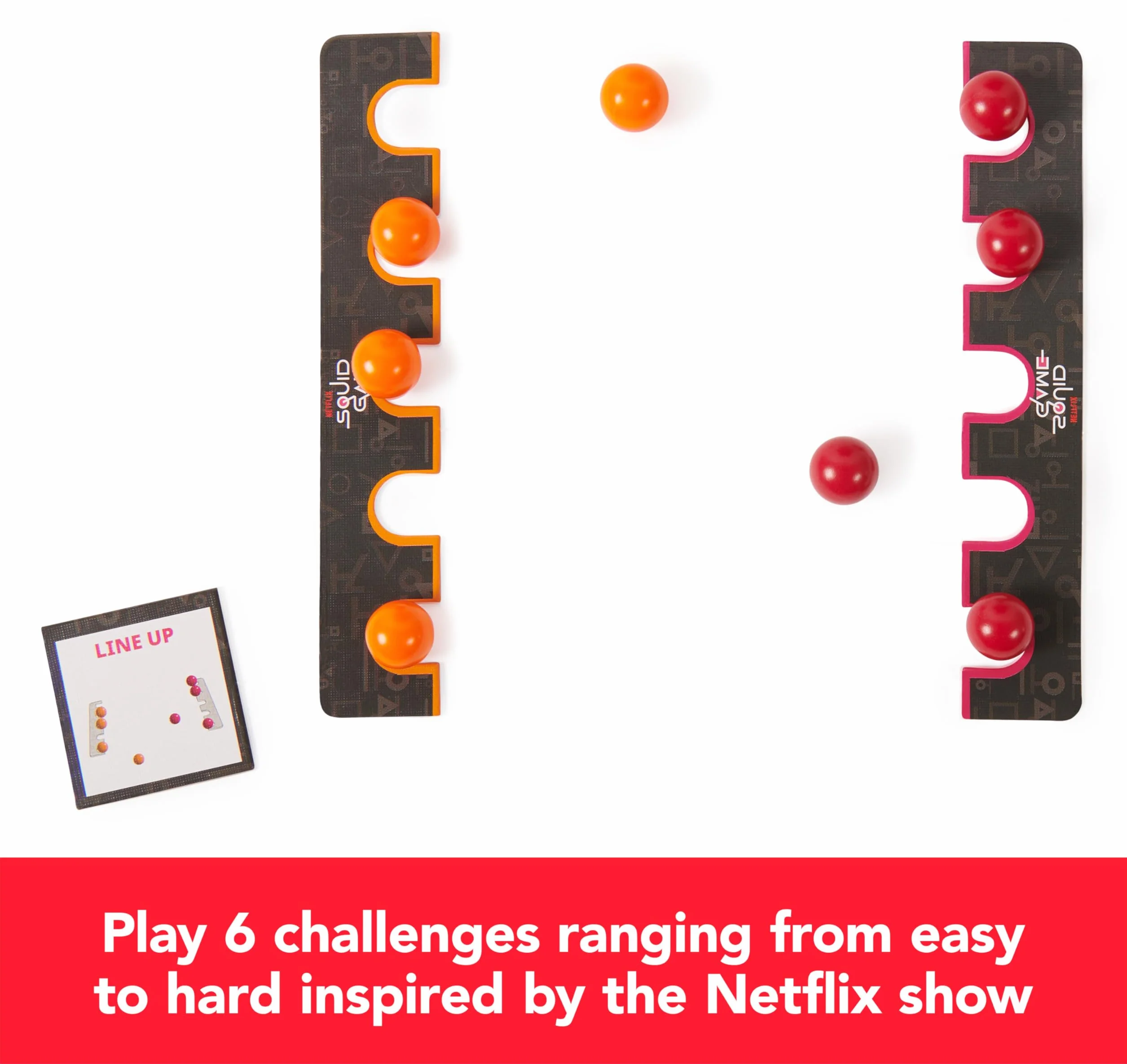 Spin Master Games - Canicas de Juego del Calamar basadas en el exitoso Drama de Netflix, para Que los Jugadores Adultos prueben su Suerte, 2 Jugadores, a Partir de 18 años