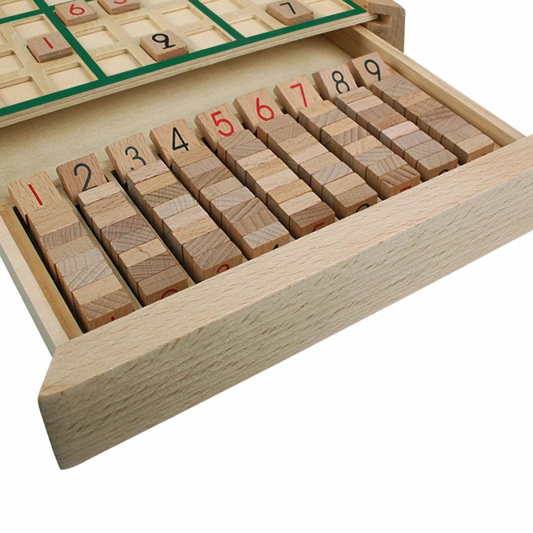 Andux Juego de Mesa de Madera Sudoku SD-02 Verde
