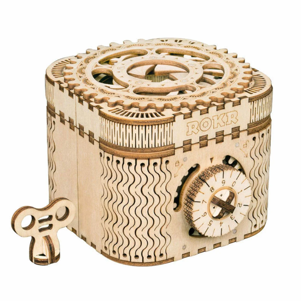 ROKR Caja del Tesoro 3D en Madera, Maqueta Kit de Construcción Sin Pegamento