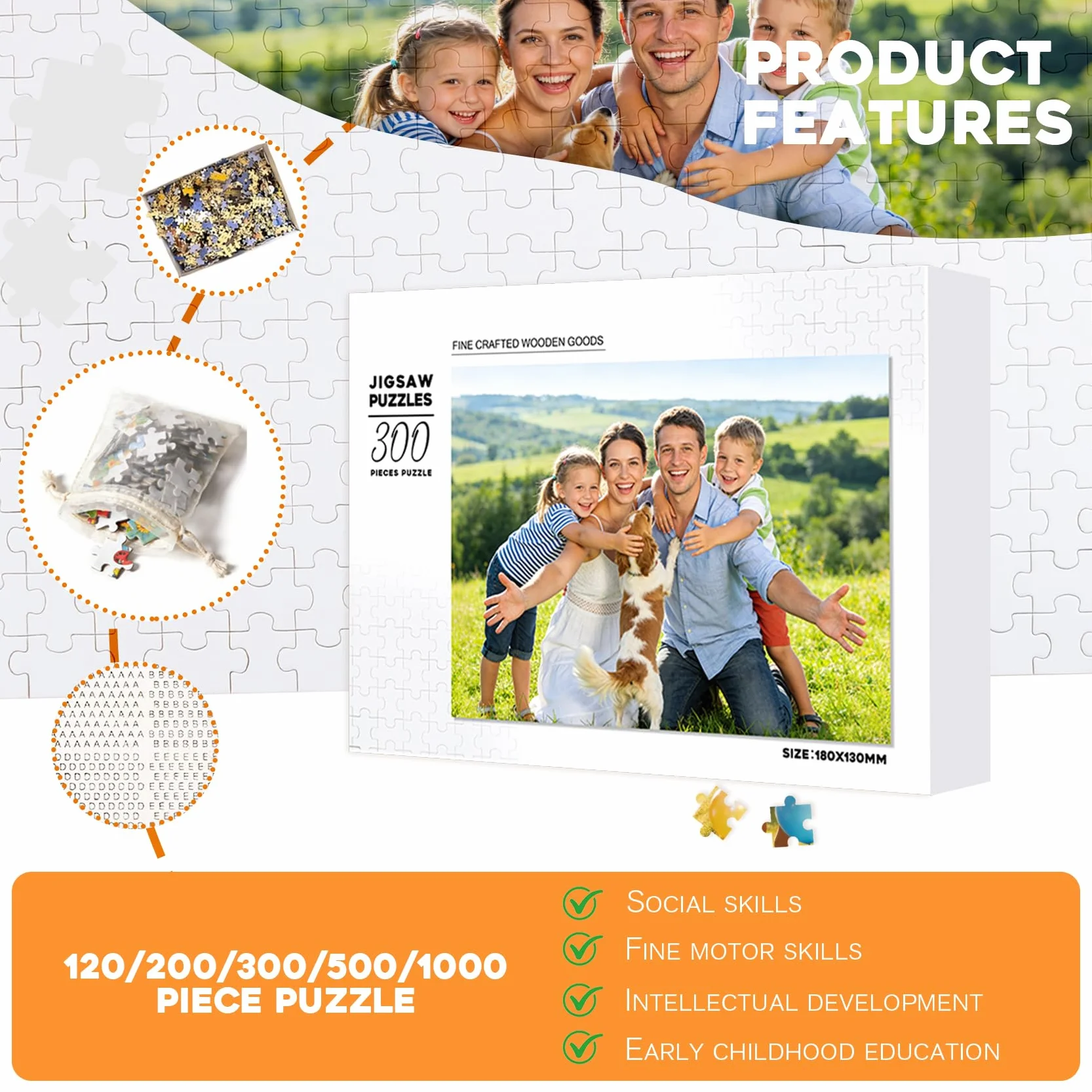 Puzzle Personalizado con Fotos – CREA tu Puzle Personalizado con Imagen, Regalo para Pareja, Familia o Amigos, Puzzle con Foto Personalizable para Cumpleaños, Aniversario o Navidad