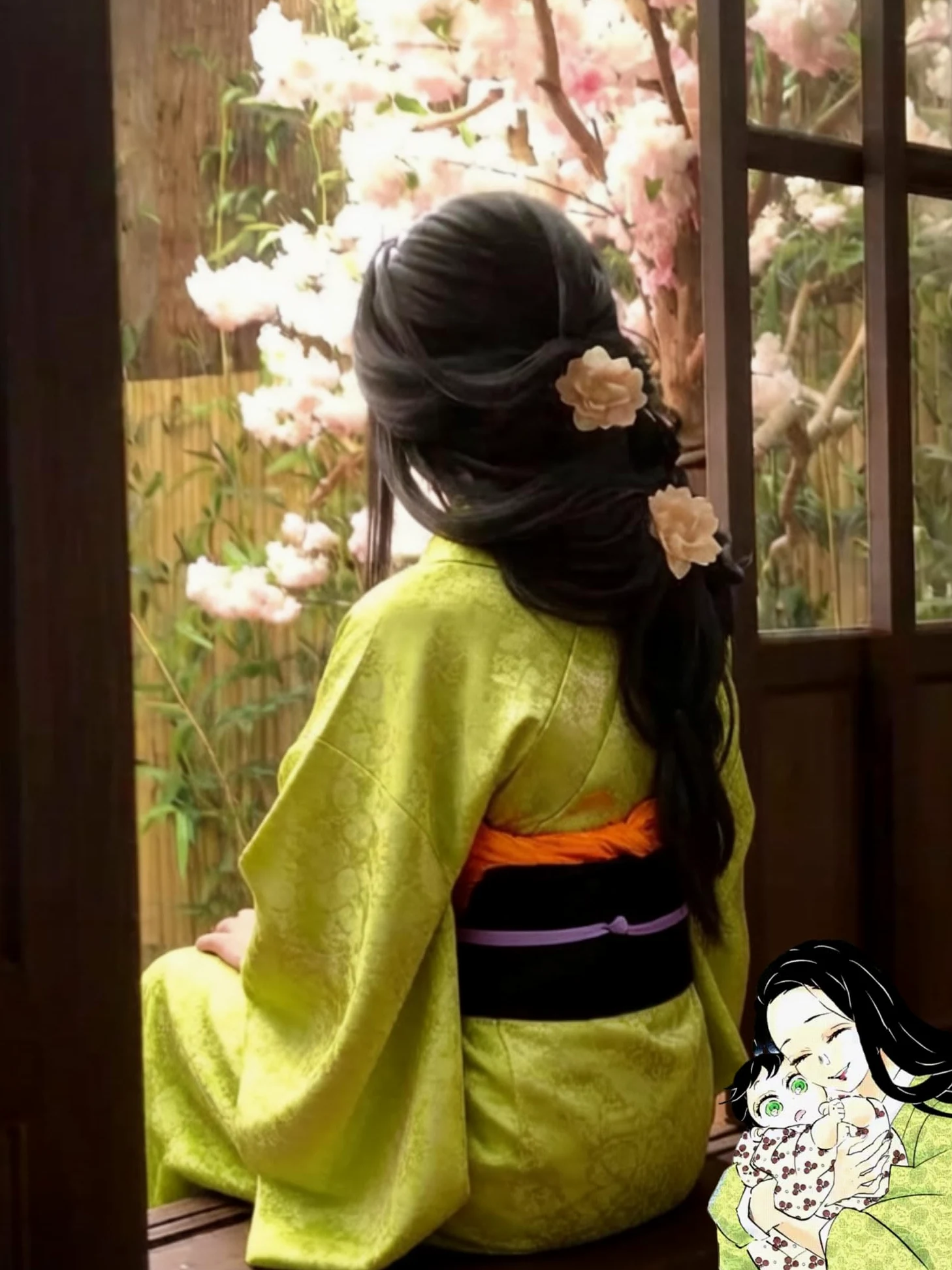 Kanroji Mitsuri Cosplay Disfraz Kimono Disfraz Rosa Anime Mujer Uniforme Halloween Carnaval Disfraz