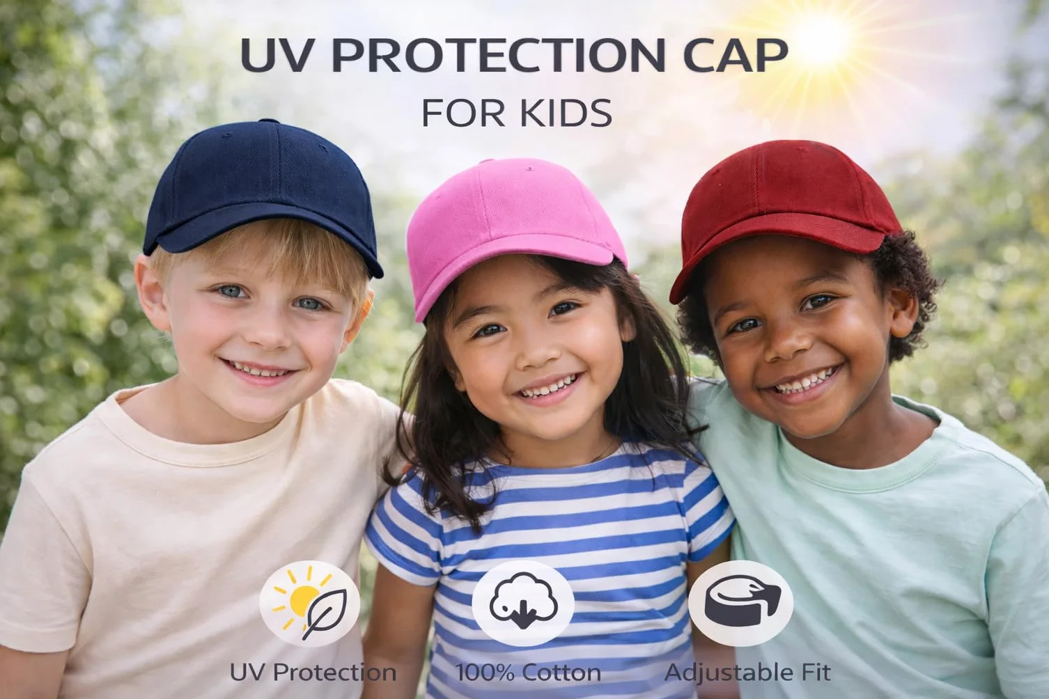 Gorra de béisbol niños y niñas