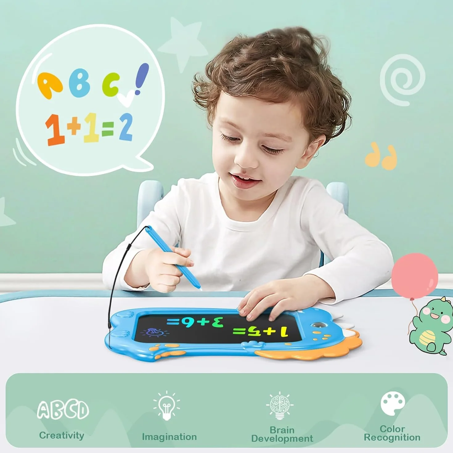 Kizmyee Tableta de escritura LCD para niños, tablero de dibujo de 8.5 pulgadas, juguete educativo, pizarra borrable, para niños de 3 a 8 años de edad