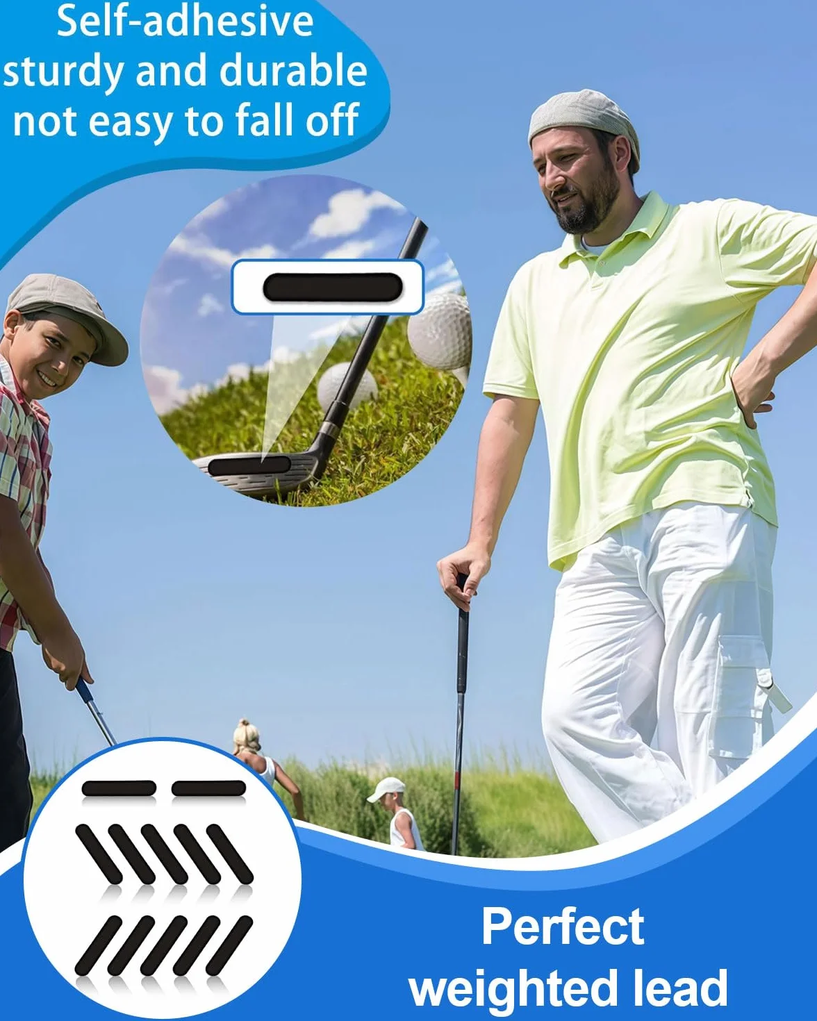 Cintas de Plomo Adhesivas Contrapeso Raqueta Tenis Golf Pickleball