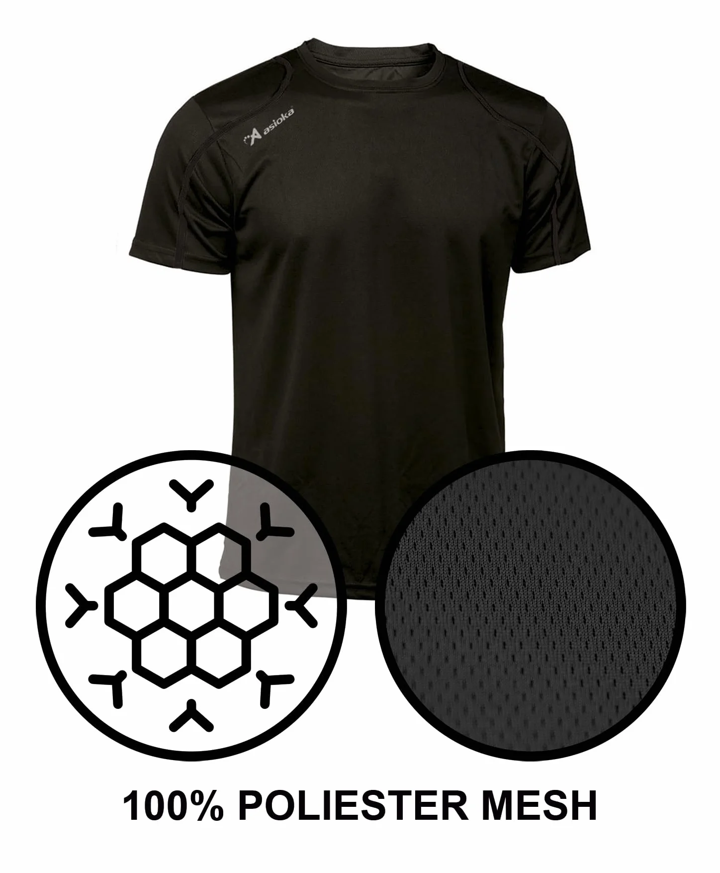Asioka 75/09 Camiseta Manga Corta Unisex Adulto Pack 1