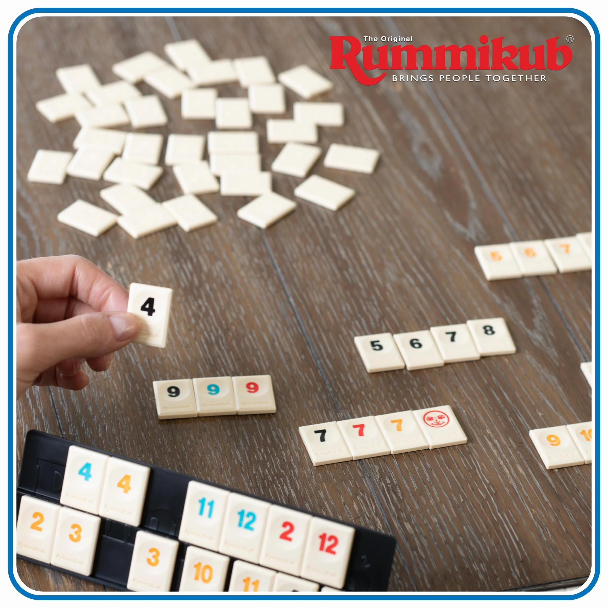 RUMMIKUB - Compact Travel Edition - Juego de Mesa de Viaje para Niños y Adultos - A Partir de 6 Años - Incluye Bolsa de Transporte - Versión Portátil - de 2 a 4 Jugadores