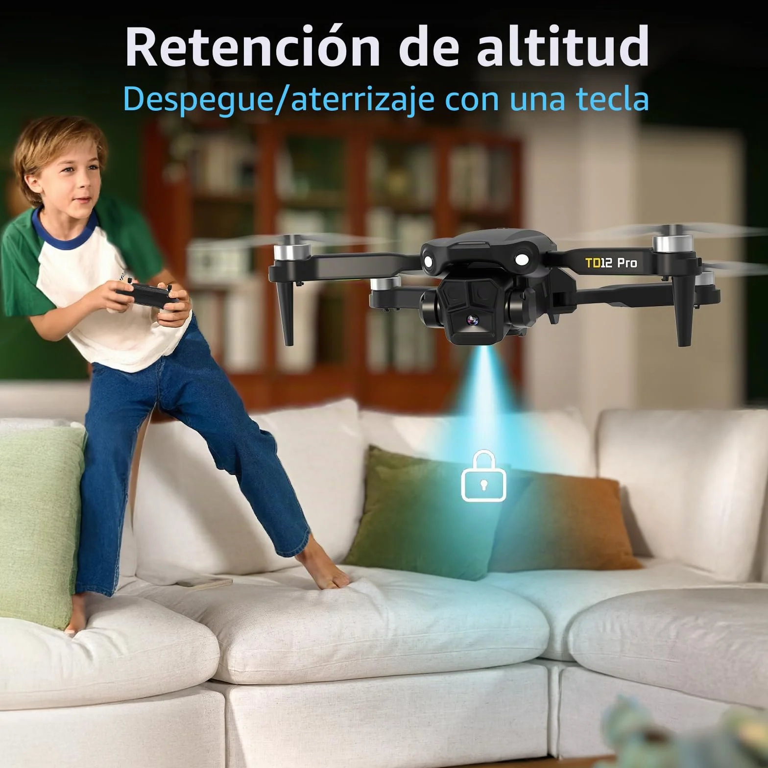 Toladrone TD12PRO Mini Dron con Cámara 1080P, Dron Plegable para Adultos, Cuadricóptero RC