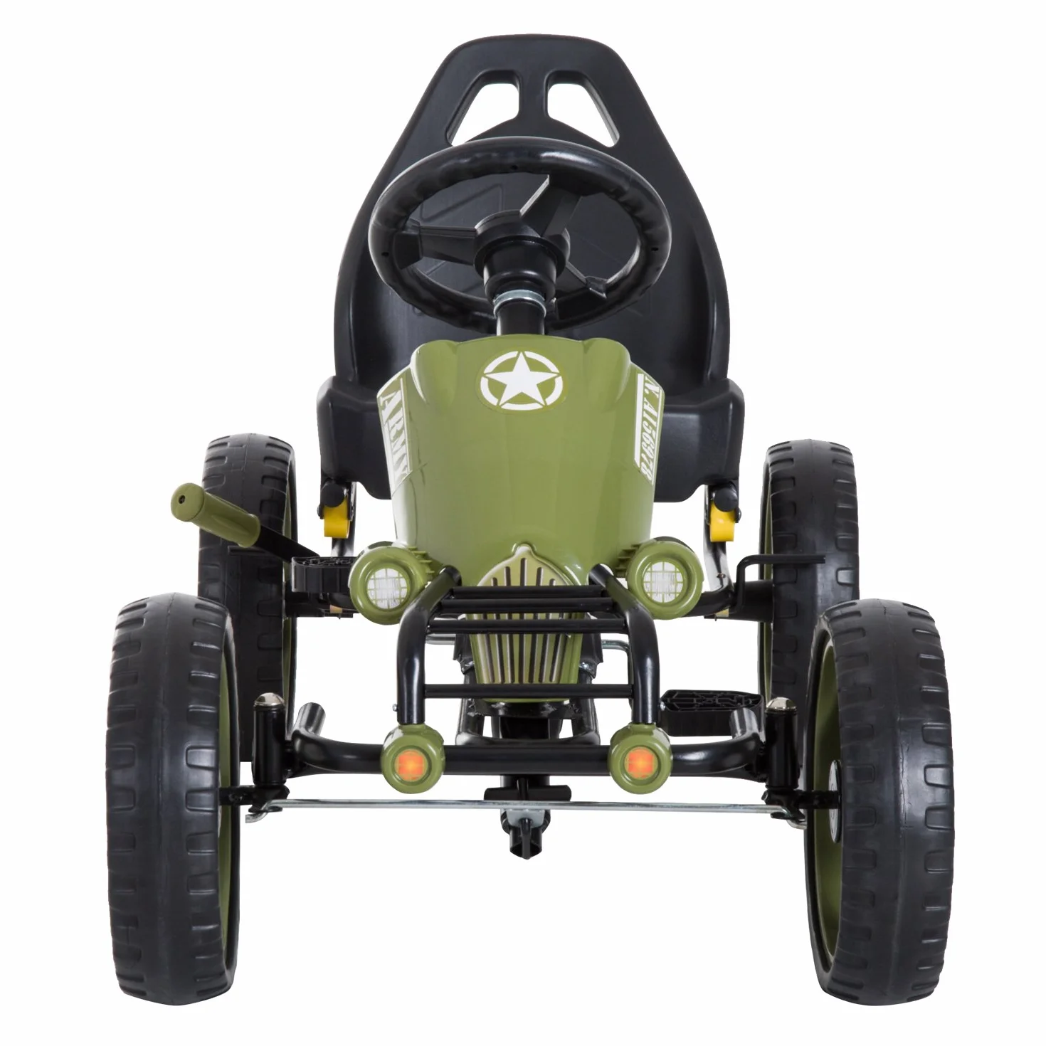 HOMCOM Go-Kart a Pedales para Niños de +3 Años Coche de Pedales con Embrague Freno Asiento Ajustable Carga Máx. 35 kg 105x54x61 cm Verde