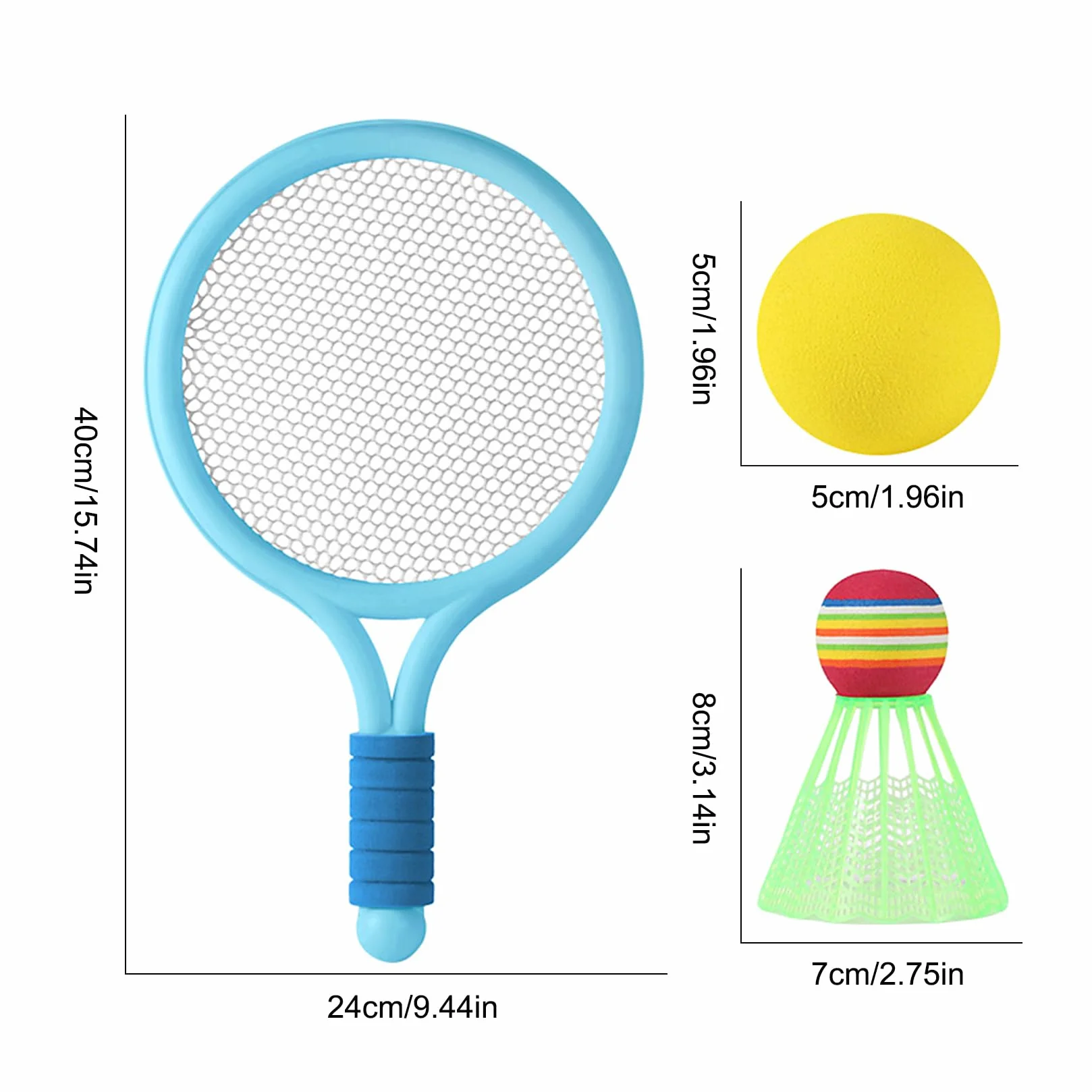 Completo Set de Bádminton 2 Raquetas para Niños + Volantes Juego Deportivo