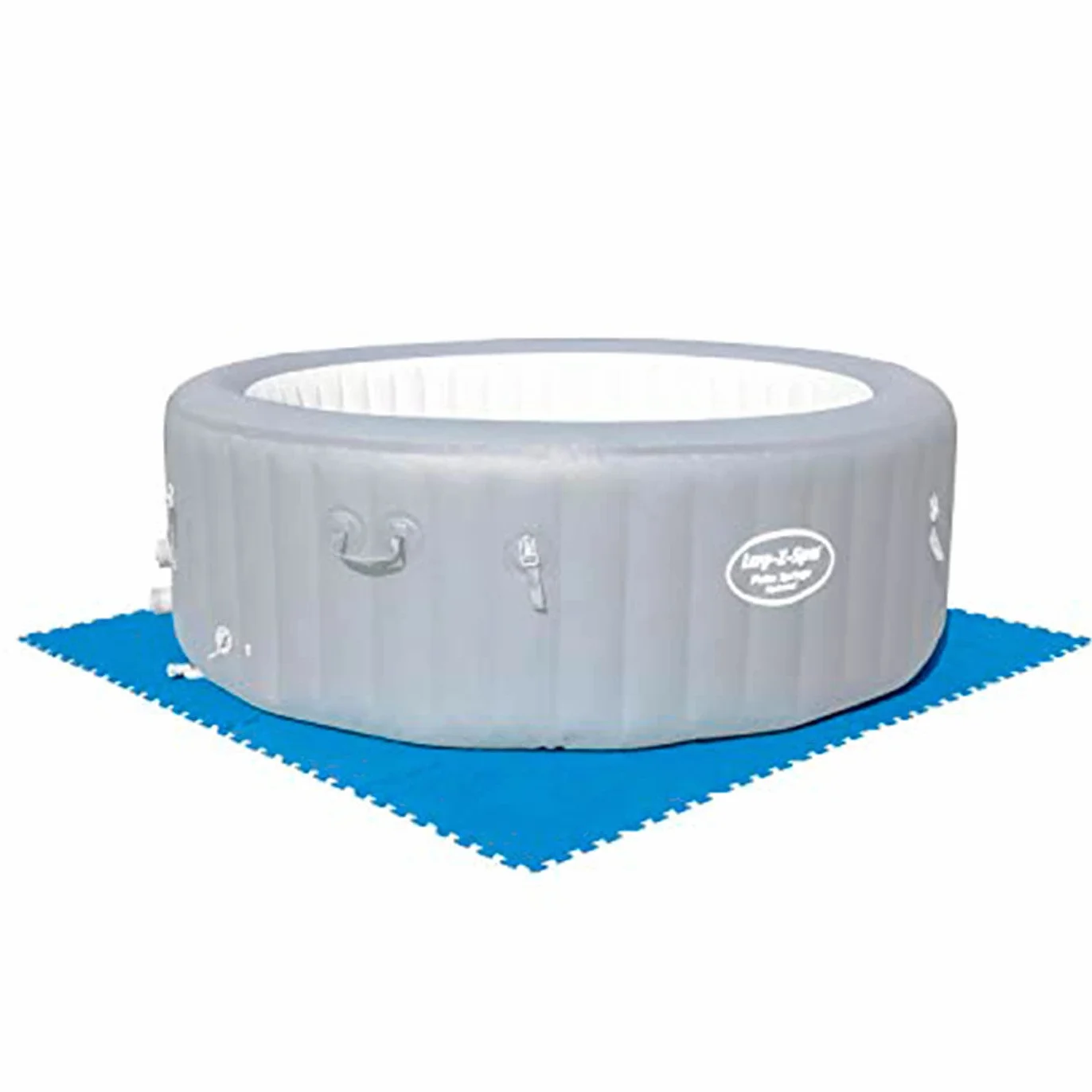 Acan Tradineur - Protector de Suelo para Piscina, Set de 9 Piezas de 50 x 50 cm, Color Azul, 4 mm de Grosor. Tapete, Alfombra Puzzle Protectora