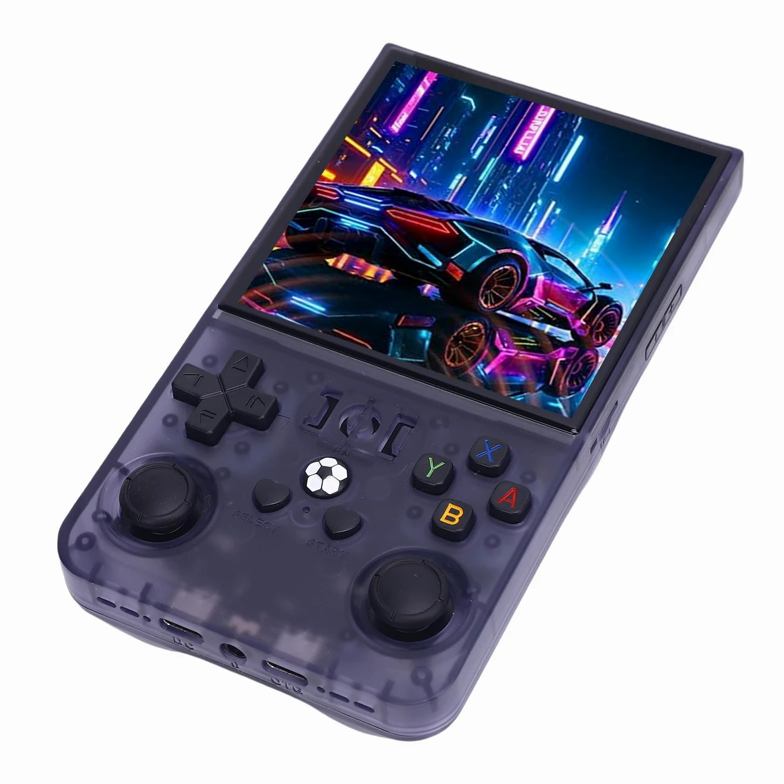Consola de Videojuegos Portátil Portátil Pantalla 4.0 Pulgadas 720x720, Joysticks Dobles, Batería 4000mAh para Viajes, Gris, Más de 30 Emuladores, CPU RK3326 Quad Core, (128G)