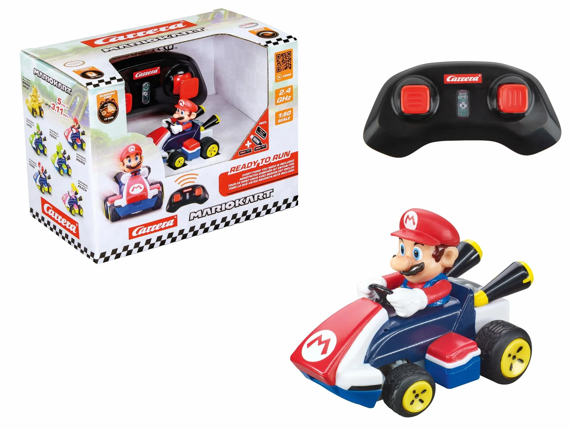 Mini RC Mario Kart(TM) de 2.4GHz, Mario (Caja de Papel)