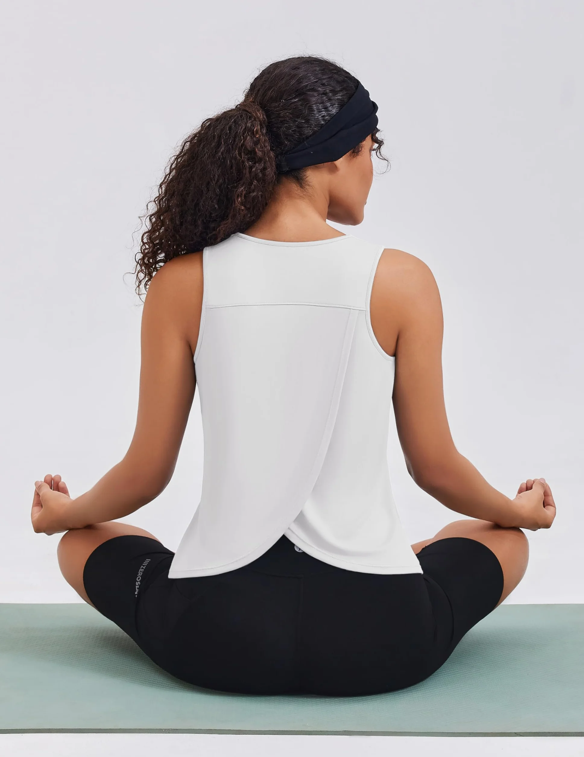 PINSPARK Camiseta Sin Mangas Mujer Tops Verano Espalda Abierta Entrenamiento Cruzada