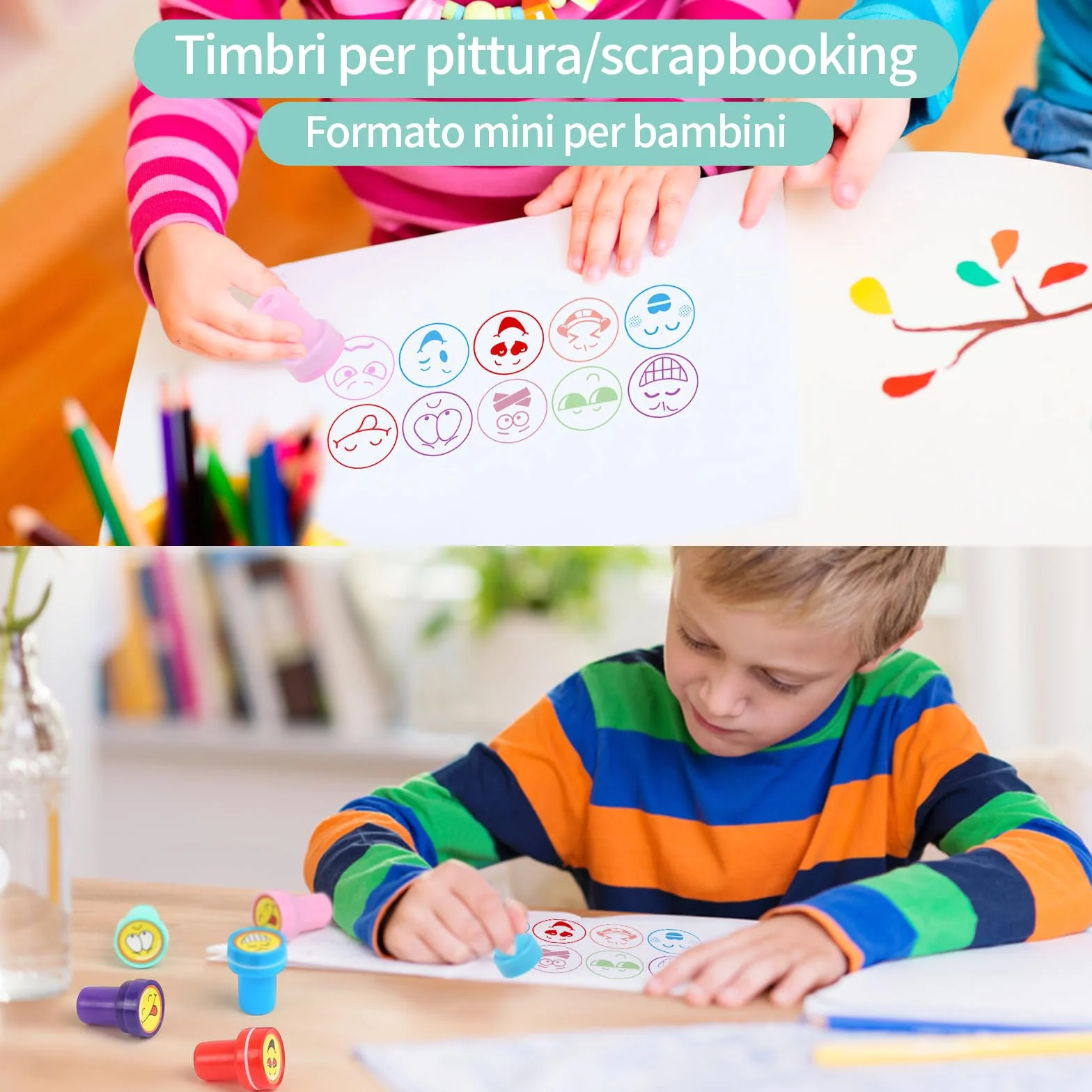 Gudotra 36pcs Sellos para Niños Sellos de Entintado Niños Favor de Fiesta Infantil Regalo de Cumpleaños Cajas de Sorpresas (Emoji)