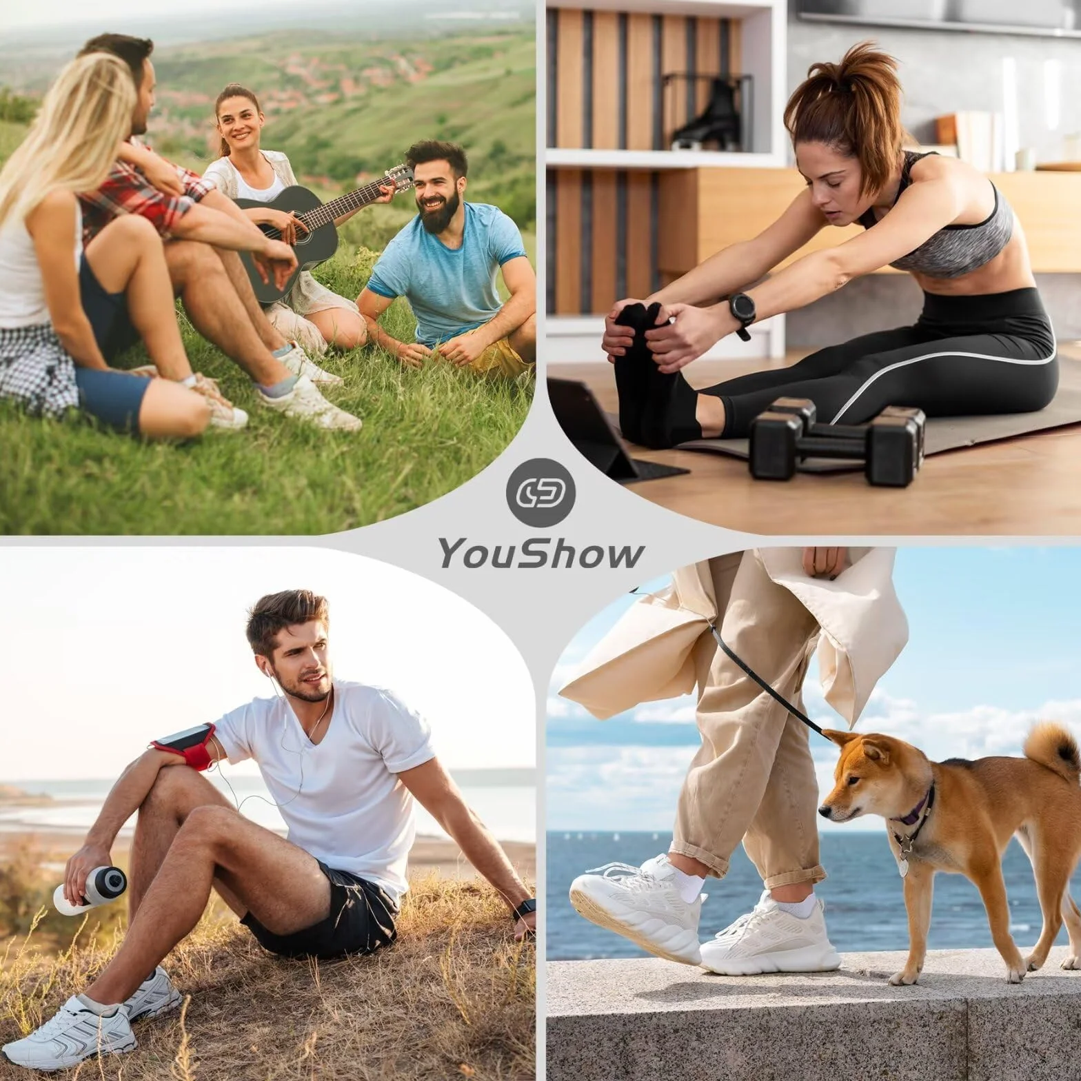 YouShow Calcetines Tobilleros Deporte Algodón Running 10 Pares
