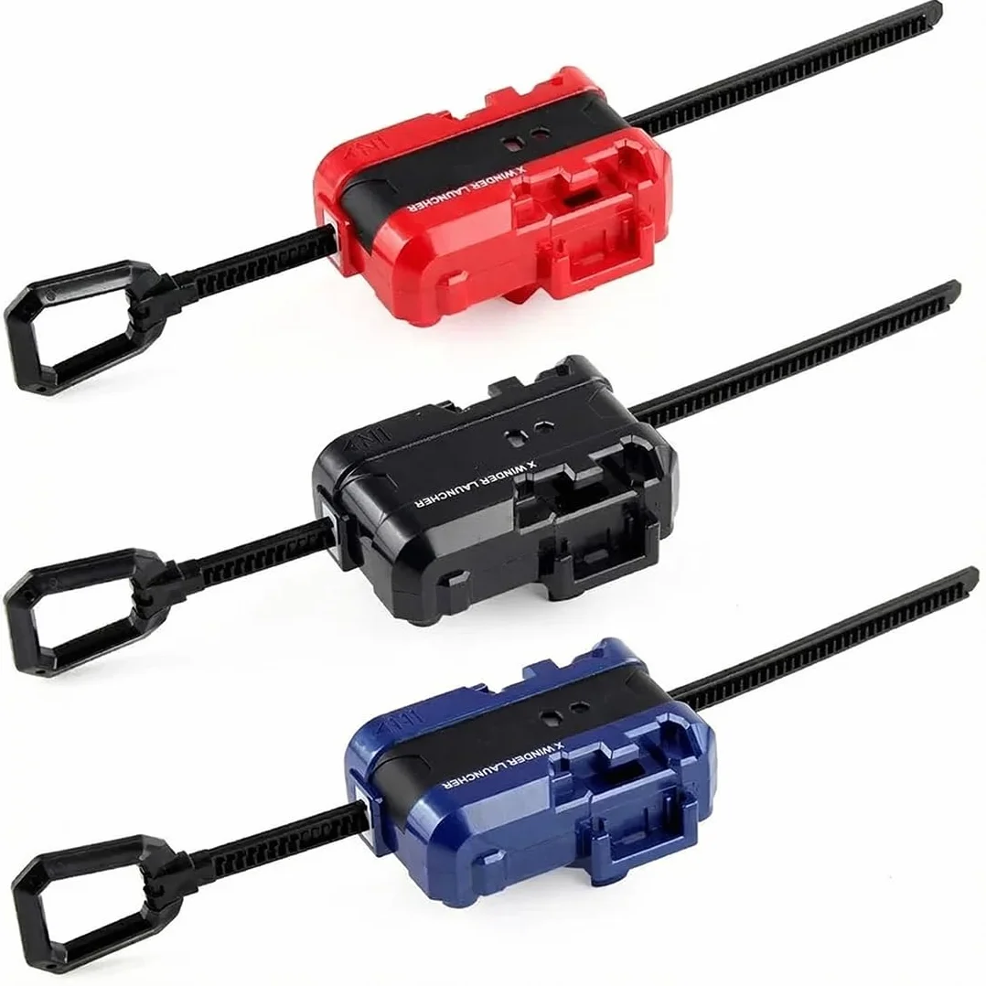3 PCS Battle Spinner Starter Set, Peonzas de Batalla, Lanzador con Cuerda, Compatible con la Serie X