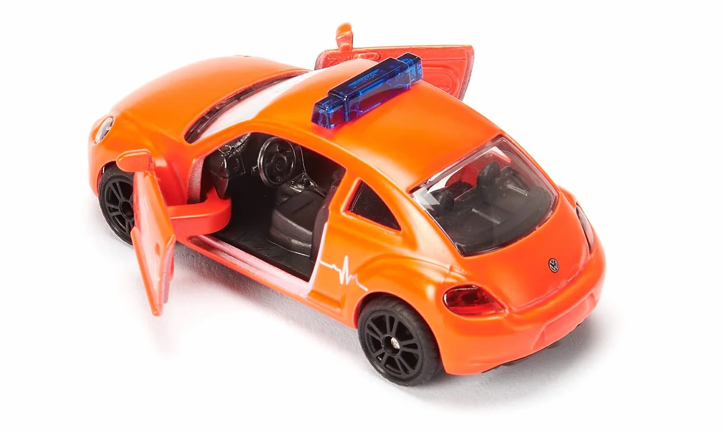 Siku 6332, Set de vehículos de Rescate, Ambulancia VW Beetle, Vehículo de Salvamento Mercedes, Helicóptero de Rescate, Set de Juguete, Plástico/Metal, Multicolor, Incluye 2 balizas y 2 Conos