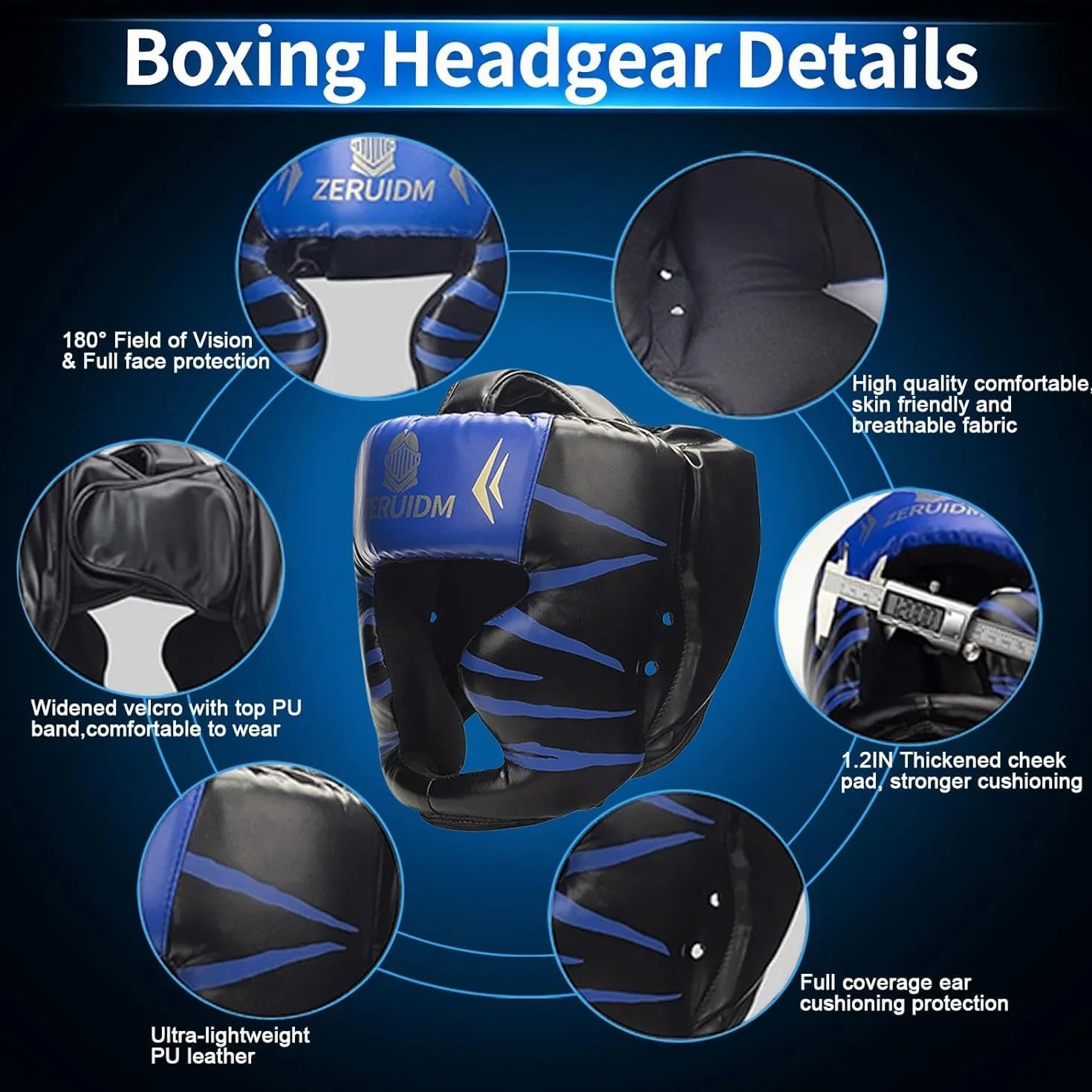 Cascos de Boxeo Reforzados Paquete de 2 para Adultos y Niños Entrenamiento Sparring MMA Kickboxing Muay Thai
