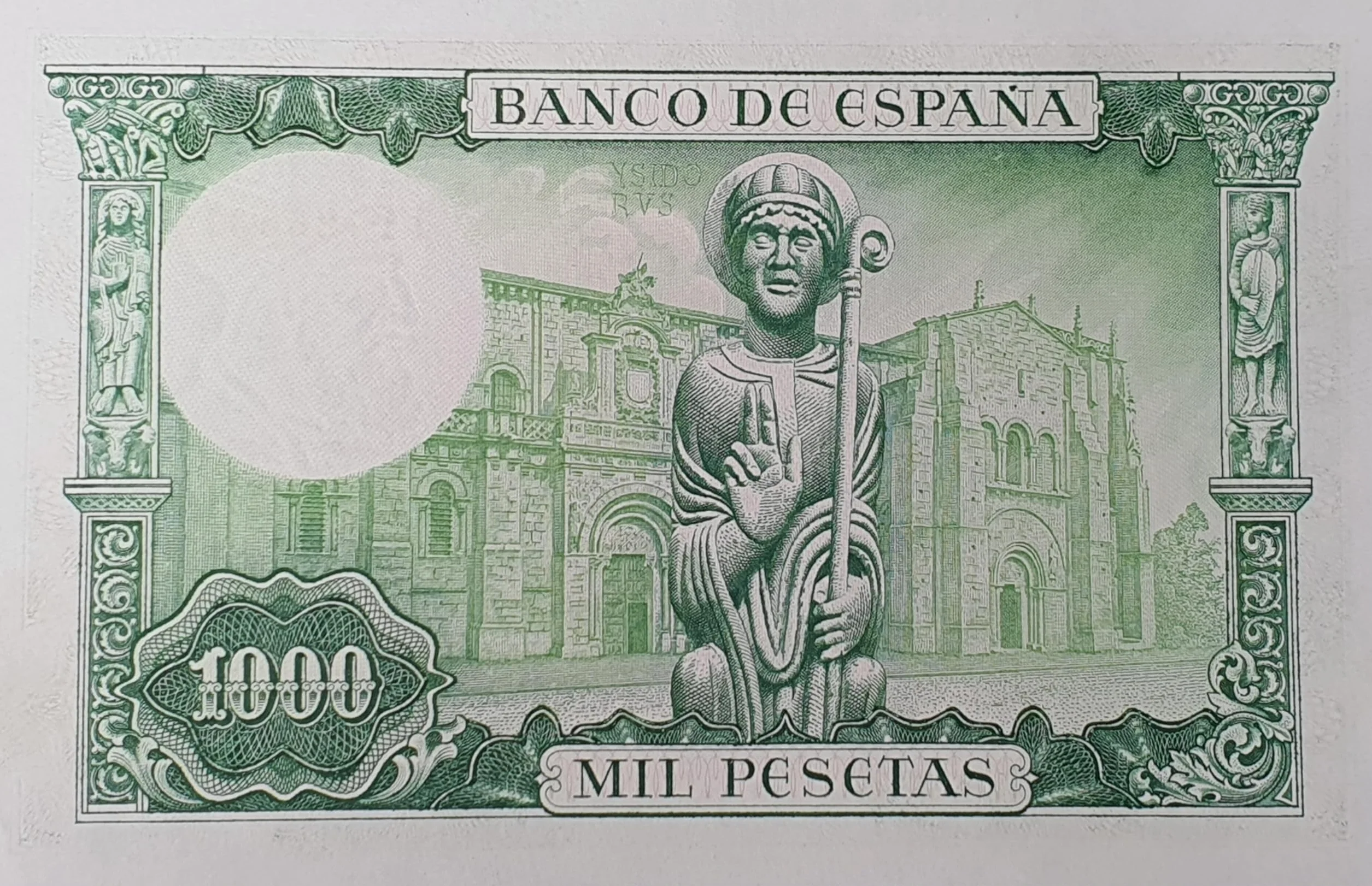 ESPAÑA Billete Original DE 1000 PESETAS 1965 San Isidoro