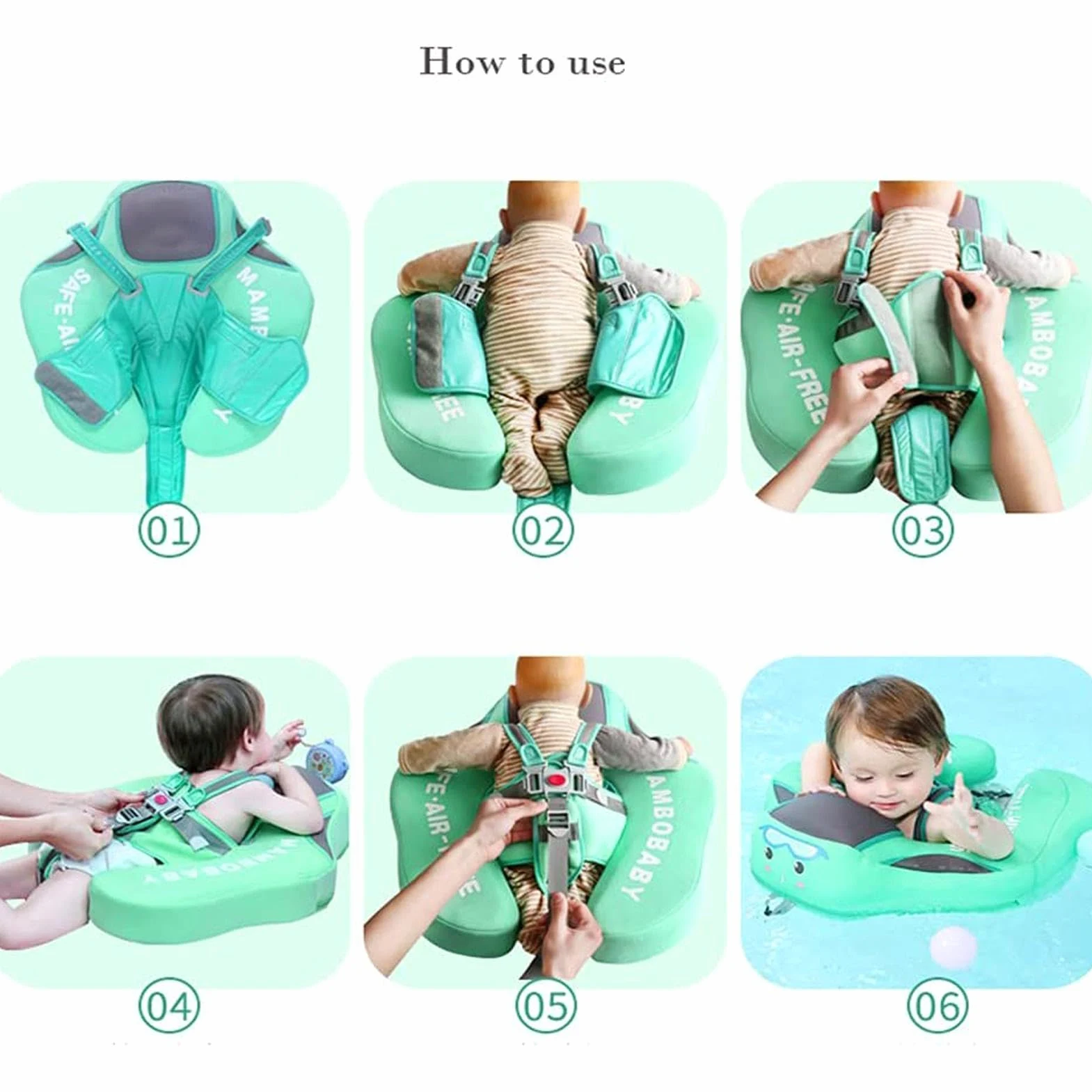 Flotador para Bebés para Natación Flotadores Infantiles para Piscina | Con Protección Solar UPF50+ Para Bebés De 3 A 24 Meses, Para Playa, Lago, Bañera Y Viajes