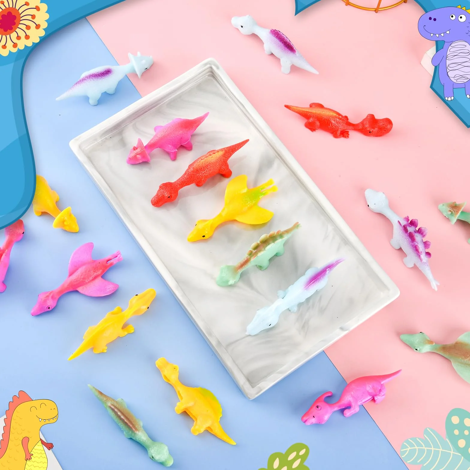 Slingshot Dinosaurio Finger Toys 20 Piezas Tirachinas Juguetes de Dedo