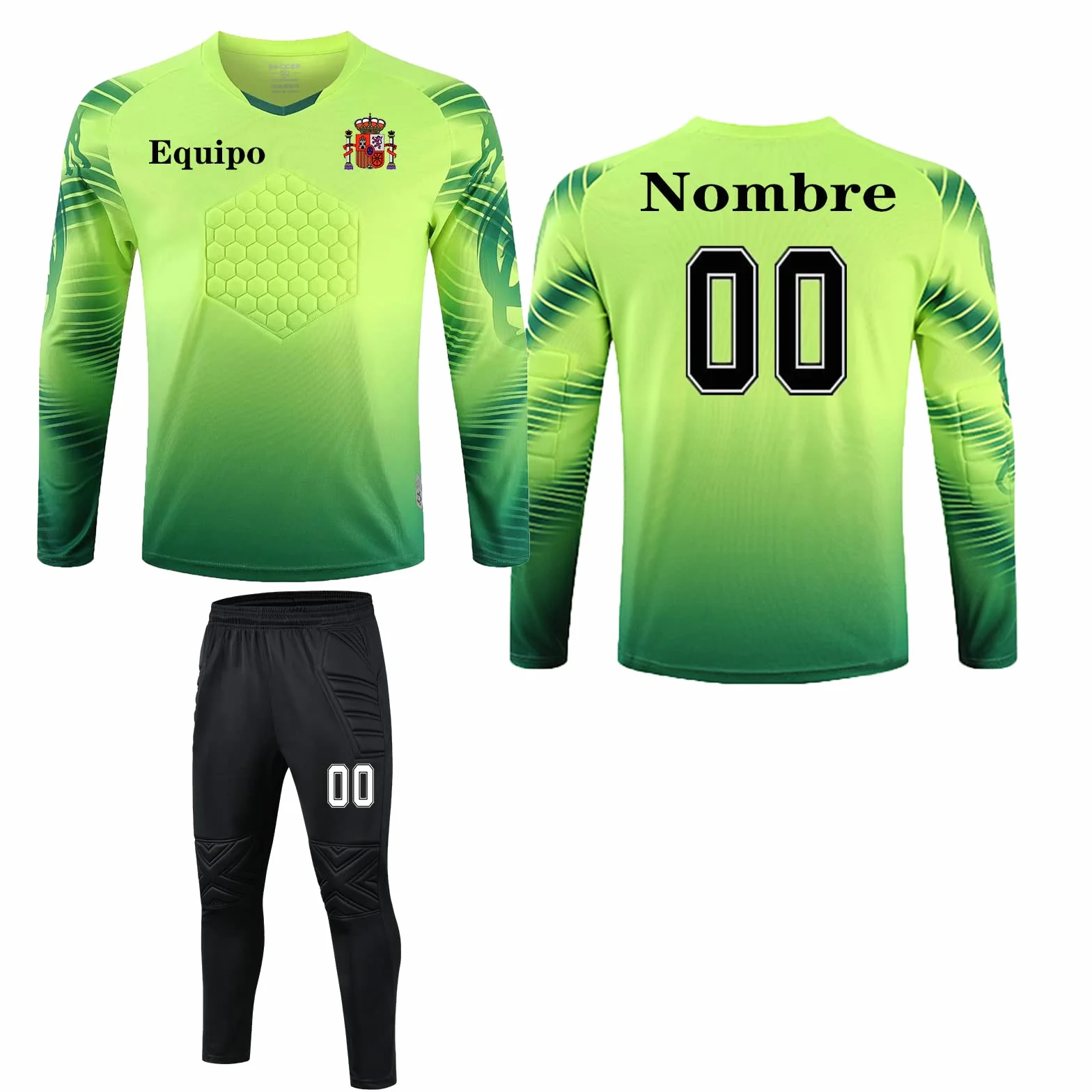 Camiseta de Portero Personalizada con Nombre y Número para Niños y Adultos