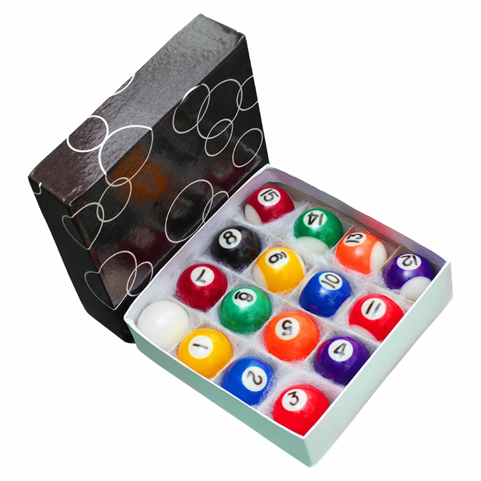 Bolas de Billar 16 Piezas Juego Portátil para Niños Mesa Interior y Exterior