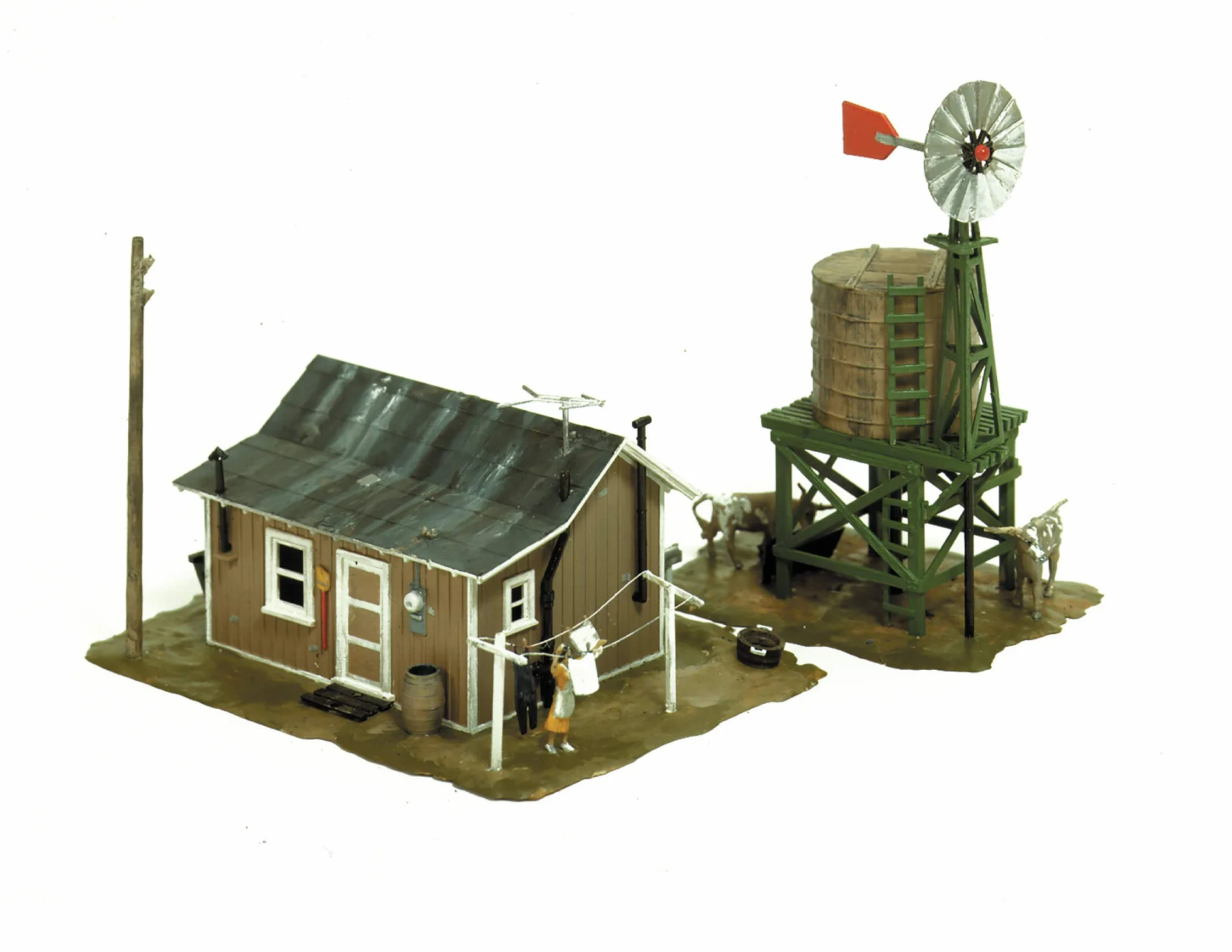 Life Like Escala H0 Kit construcción pequeño Granja con Figuras