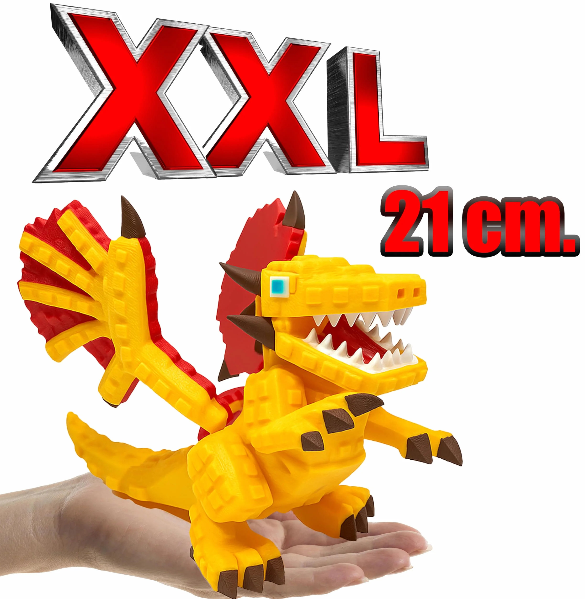 Dragon Cannelloni – Figura articulada Brainrot Italian Memes XXL de 21 cm – Colección Oficial Brainrot - Dragón Amarillo Brain Rot – Dragón Caneloni Figura Coleccionable Viral - 67 Tralalero Tung Tun
