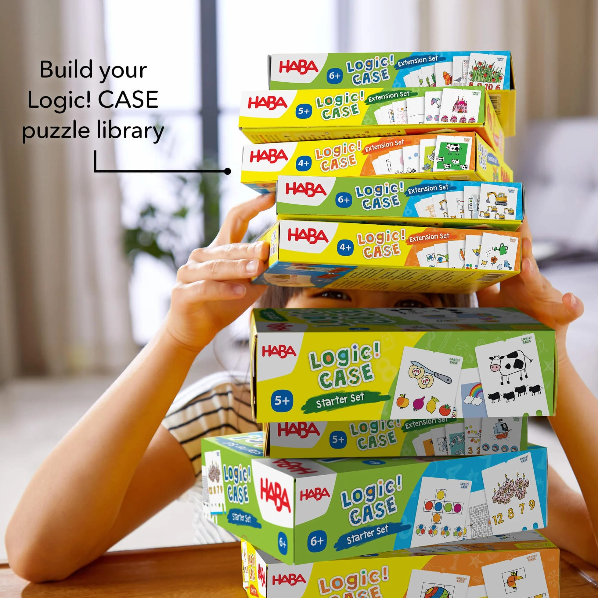 HABA Logic! Case Extension Set Vacaciones & Viajes, Juego de lógica para niños a Partir de 7 años, Juego de Rompecabezas. Juego de Viaje, Juego para 1 Jugador