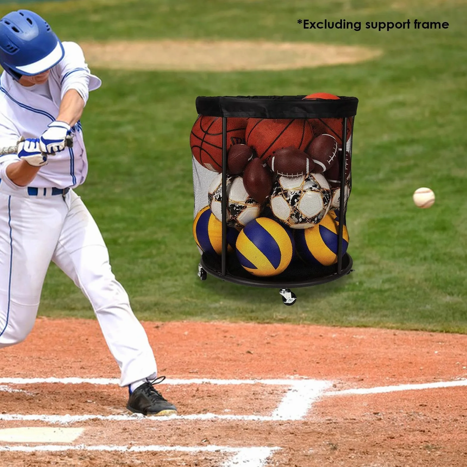 Saco para Guardar Pelotas Bolsa de Malla 15 L Deportiva para Baloncesto Pilates Natación