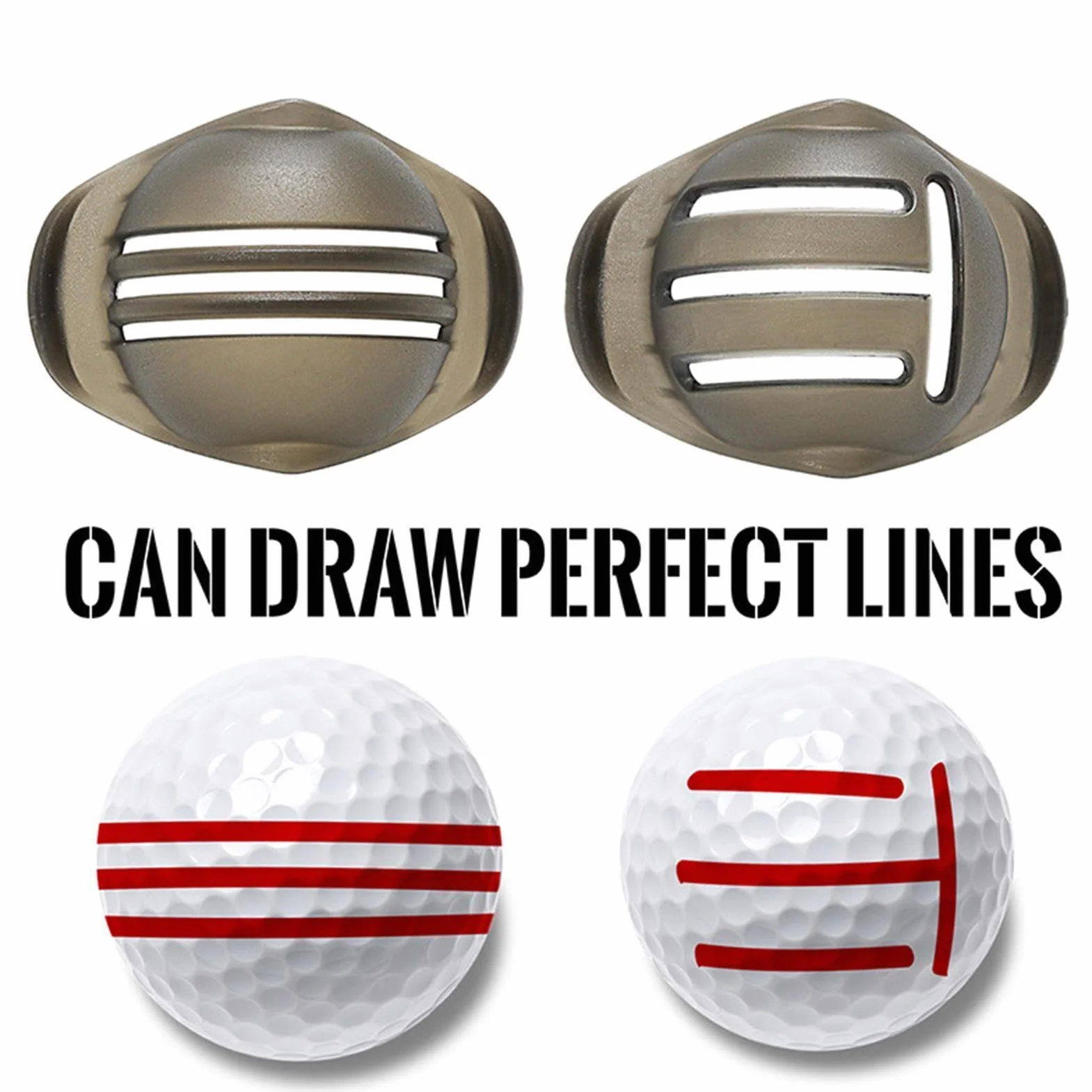 Genérico Golf Ball Alignment Marking Tool Template Stencil