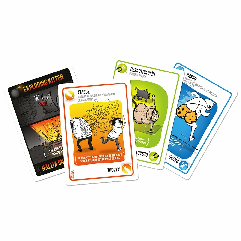 Asmodee Exploding Kittens Original Caja Metálica, Juego de Cartas, A Partir de 7 Años, De 2 a 5 Jugadores, 15 Minutos por Partida, Español