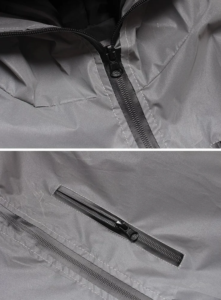 NewL Chaqueta Reflectante de Ciclismo para Hombres con Capucha