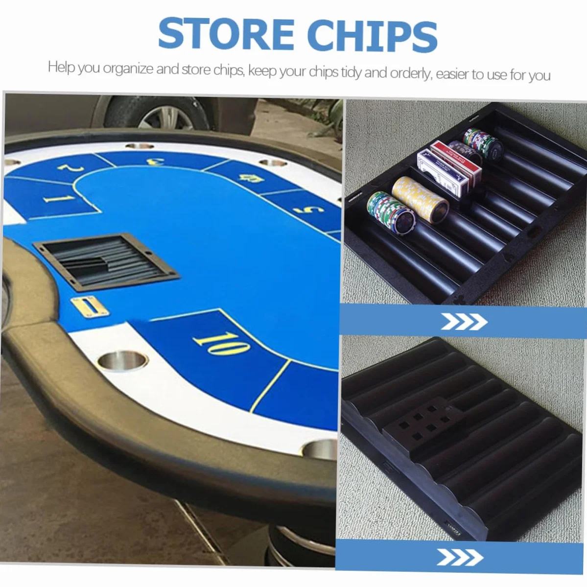 Bandeja De Chips Mesa De Bandeja De Fichas Gruesas Fichas De Poker Bandeja De Mesa Soporte De Chip Bandeja De Mesa Chip Bandeja De Almacenamiento Poker Chip Case Poker Chip