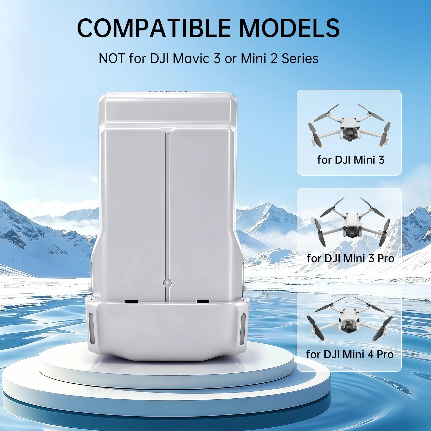 batería de Vuelo Inteligente para la Serie Mini 4 Pro Paquete de 1 Unidad 3850 mAh Capacidad Mejorada Que Ofrece 47 Minutos de autonomía Batería de Repuesto para Drones dji Mini 3/3 Pro/4 Pro