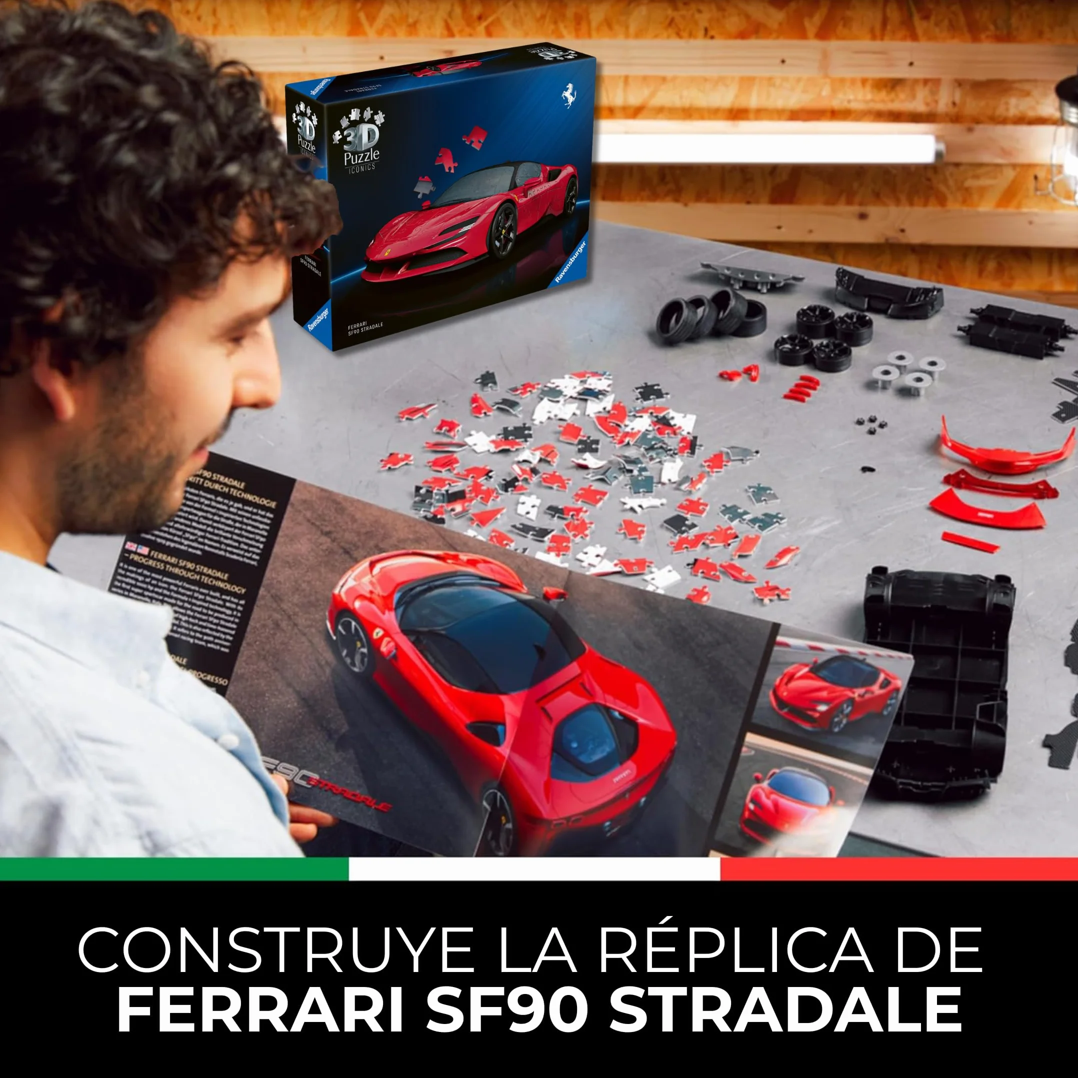 Ravensburger Puzzle 3D Ferrari SF90 Stradale Maqueta de Coche 108 Piezas