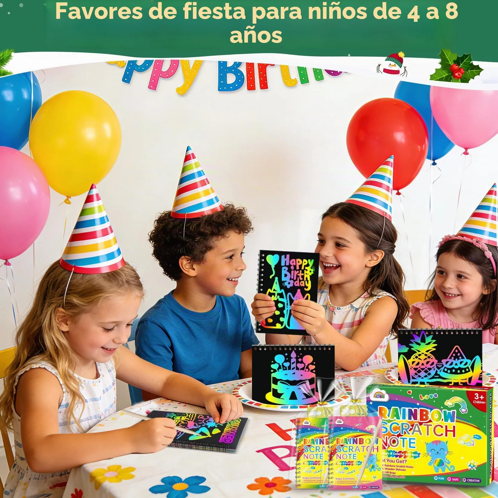ZMLM 24 Libros Scratch Art Manualidades Kit con Plantilla y Lápiz de Madera, Regalos Cumpleaños Niños 3 a 12 Años