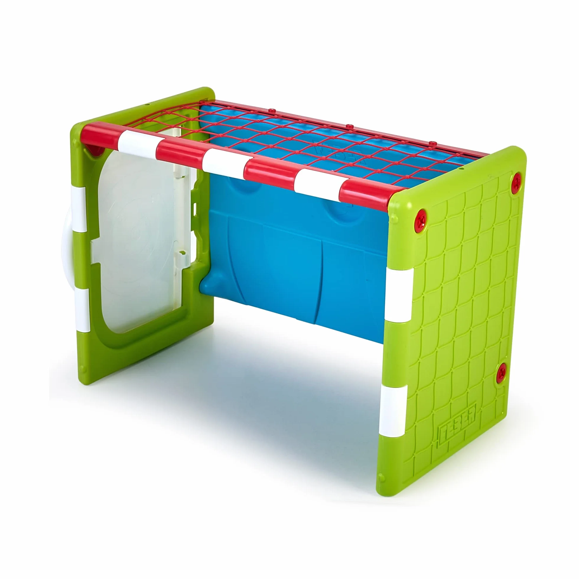 FEBER - Activity Cube 4 en 1, Cubo de Actividades, Juguete Completo, 3 Deportes: fútbol, Baloncesto y Golf, y es una Mesa, Accesorios incluídos,para fomentar la Actividad Infantil, Famosa (FEB03000)