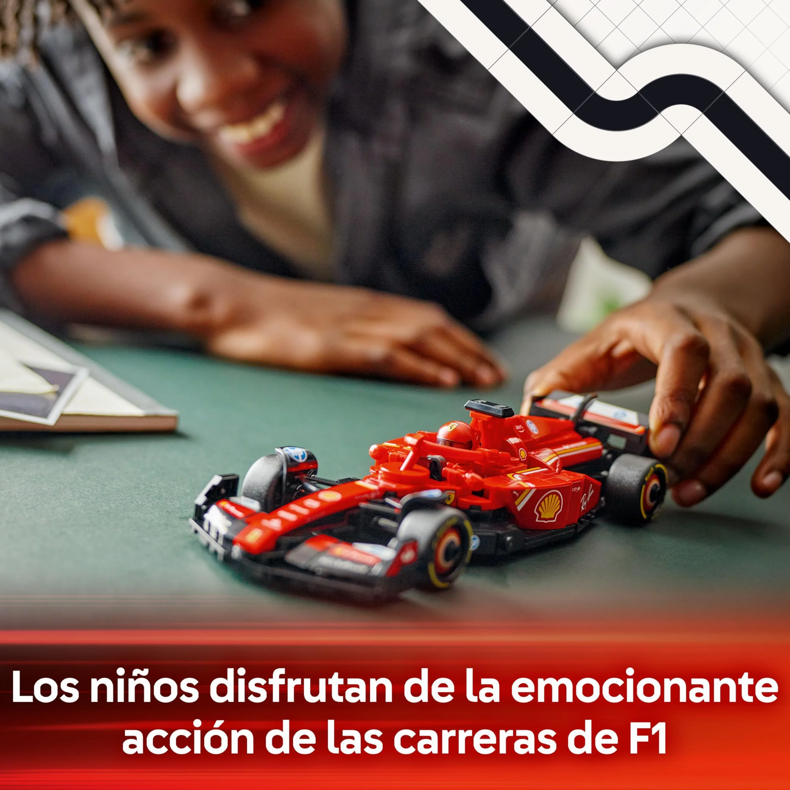 LEGO Speed Champions Coche de Carreras Ferrari SF-24 F1 de Juguete - Maqueta de Vehículo Rojo de Fórmula 1 y Minifigura de Piloto para Coleccionar - Regalo para Niños y Niñas de 10+ Años 77242
