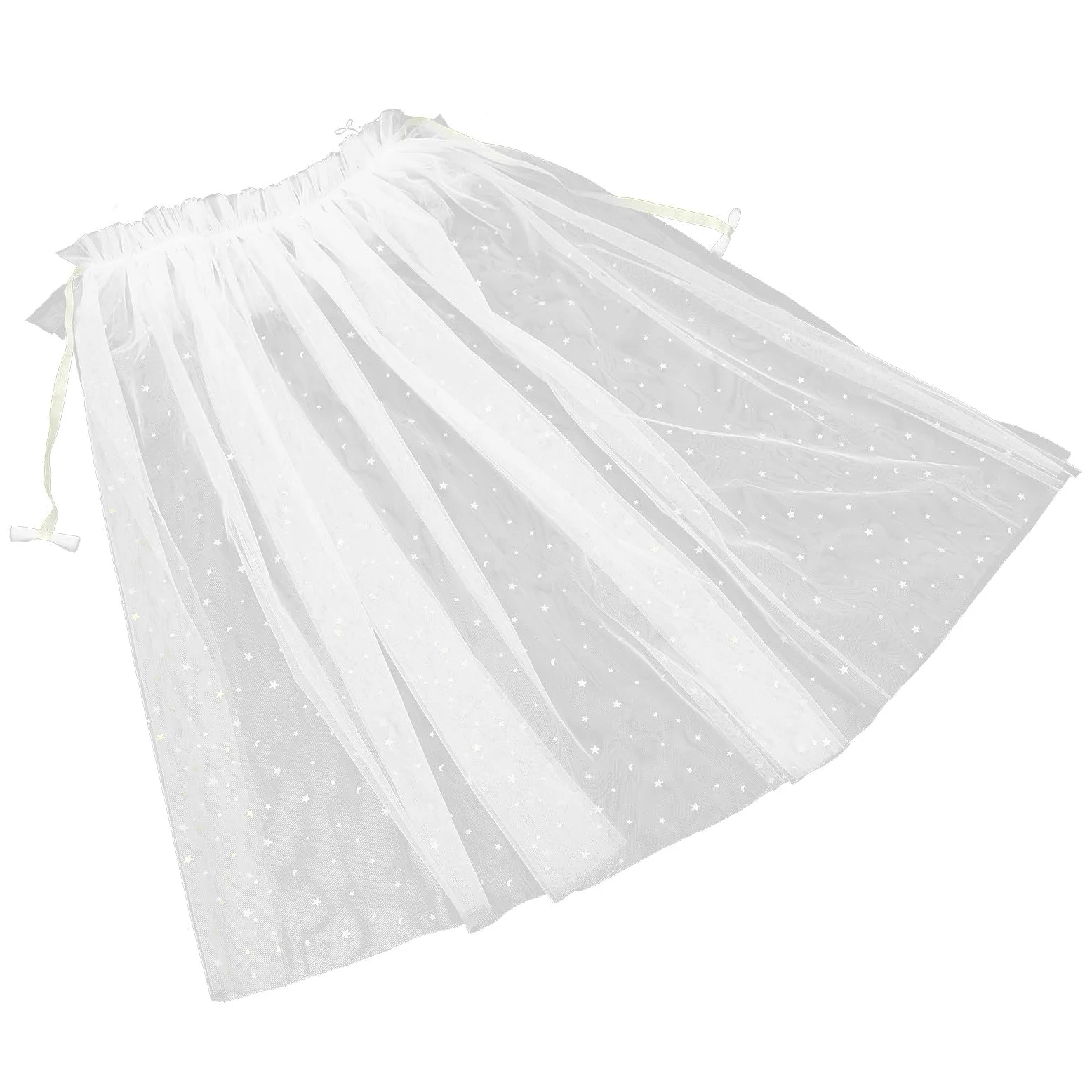 Capa de Disfraz para Niñas Capa de Gasa white Transpirable para Fiesta y Cosplay Tamaño Infantil Adecuado para Fiestas de Cumpleaños y Eventos Temáticos