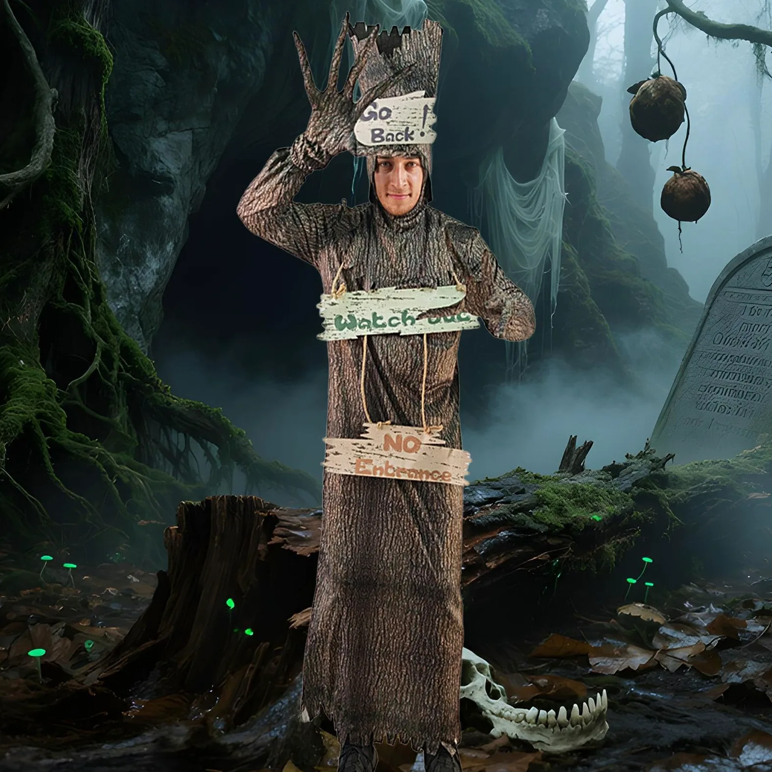 Genérico Disfraces Aterradores Accesorios Cosplay Realista Gótico Halloween | Disfraz Árbol para Mujer Casa Encantada Juego De Roles Vacaciones Sesión De Fotos Mascarada