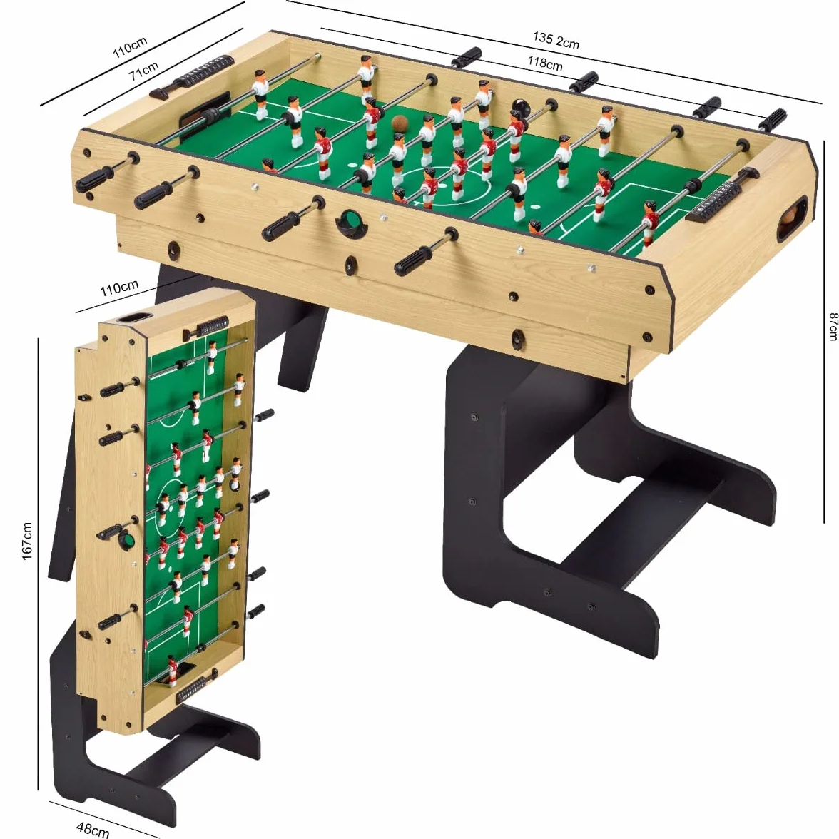 Mesa multijuegos plegable 4 en 1 para adultos – Futbolín – Billar – Ping Pong – Hockey